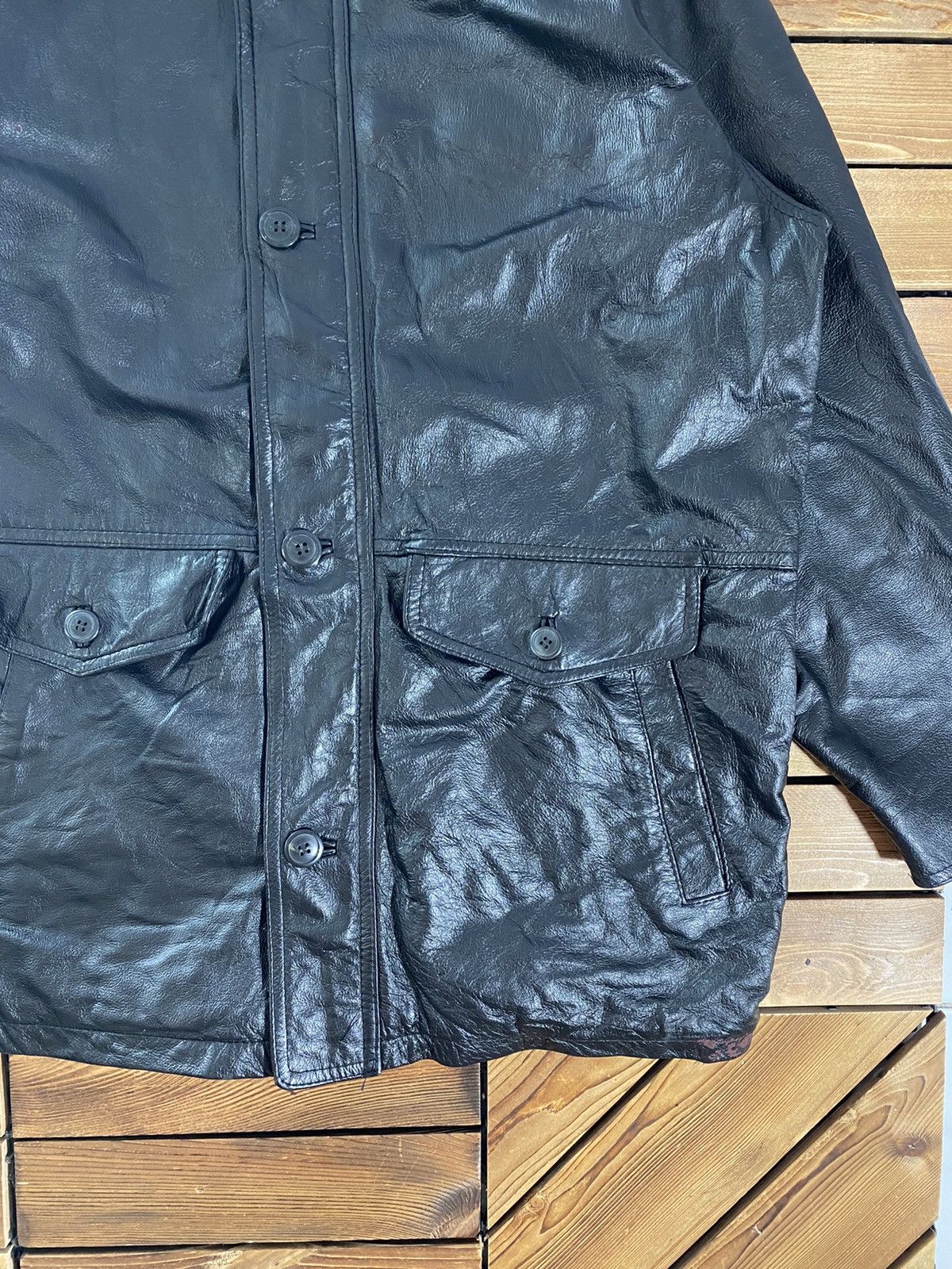If Six Was Nine × Vintage Vintage D Homme A Homme Japanese Leather Jacket Size L Size US L / EU 52-54 / 3 - 3 Thumbnail