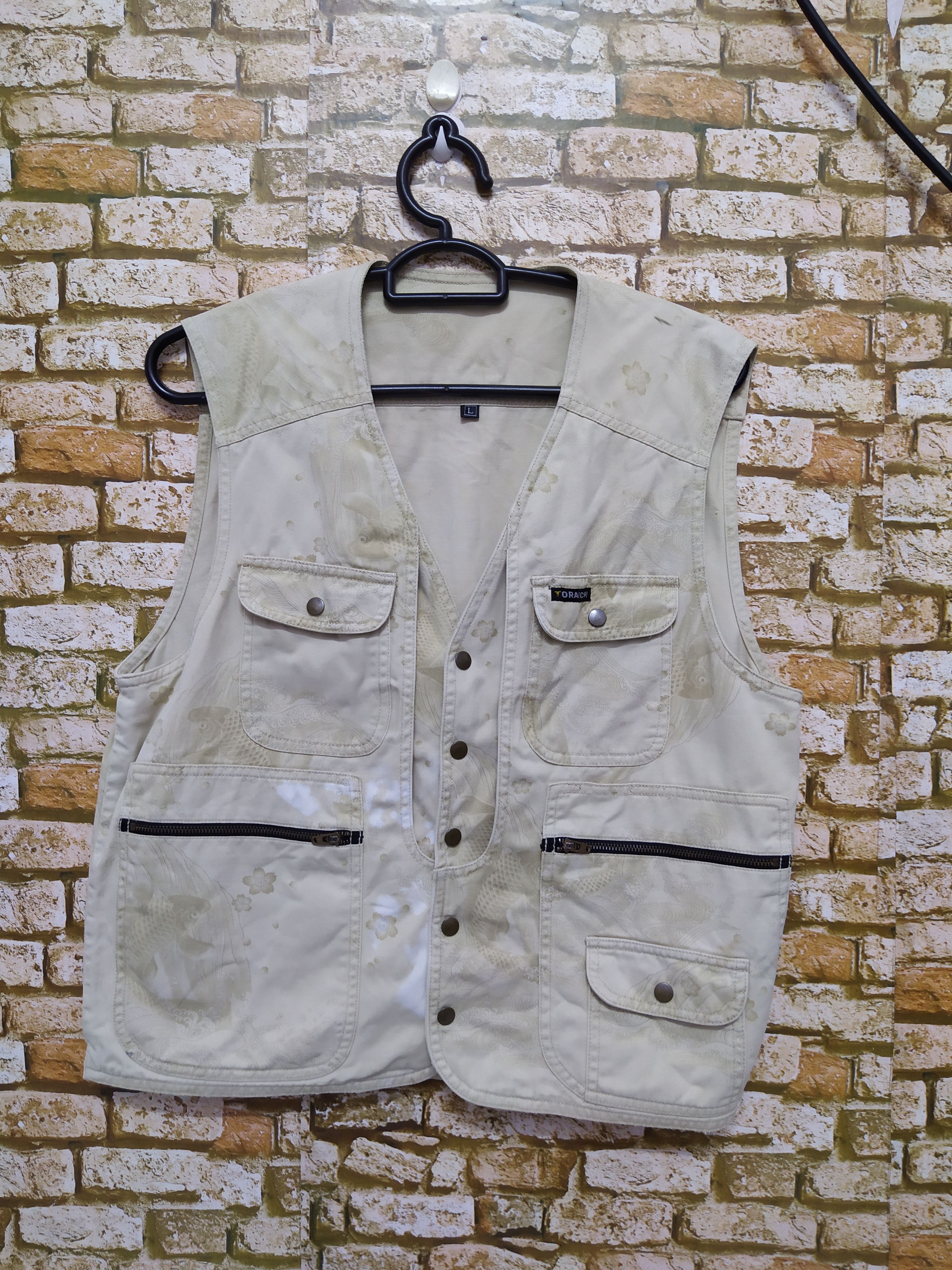 Japanese Brand TORAICHI SUKAJAN MULTIPOCKET HUNTING FISHING VEST (B604) Size US L / EU 52-54 / 3 - 1 Thumbnail
