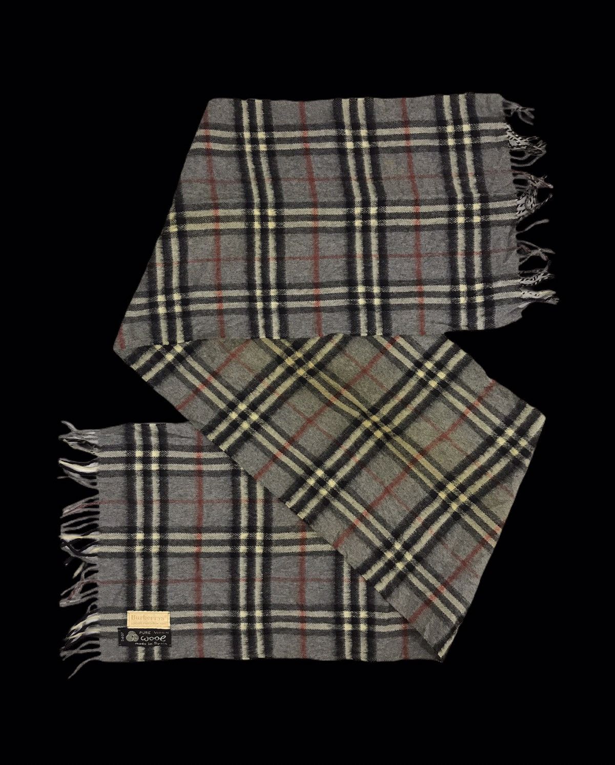 Burberry BURBERRY Pure Virgin Wool Nova Check Monogram Muffler Size ONE SIZE - 2 Thumbnail