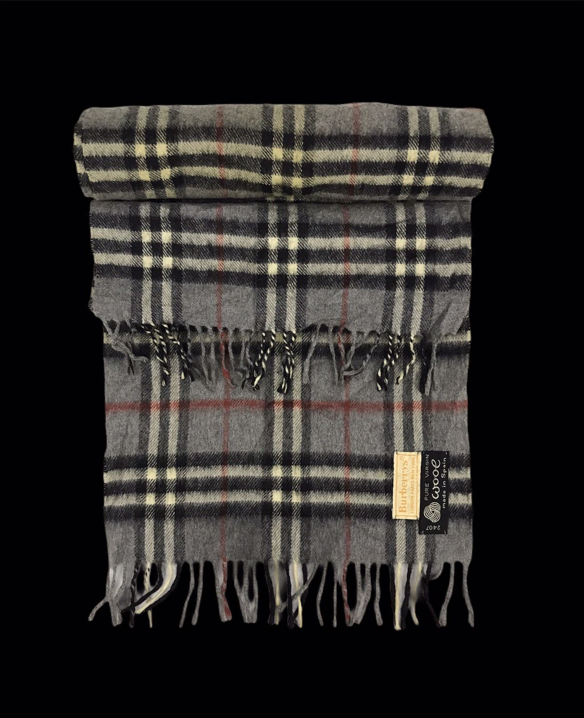 Burberry BURBERRY Pure Virgin Wool Nova Check Monogram Muffler Size ONE SIZE - 1 Thumbnail