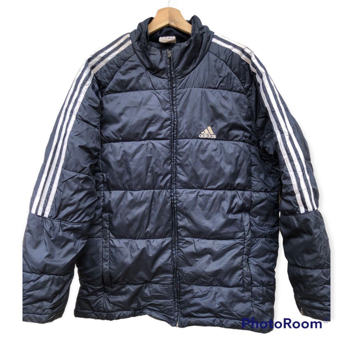 Adidas Adidas Puffer Jacket 3 Stripe Trefoil Color Blue Size US L / EU 52-54 / 3 - 2 Thumbnail