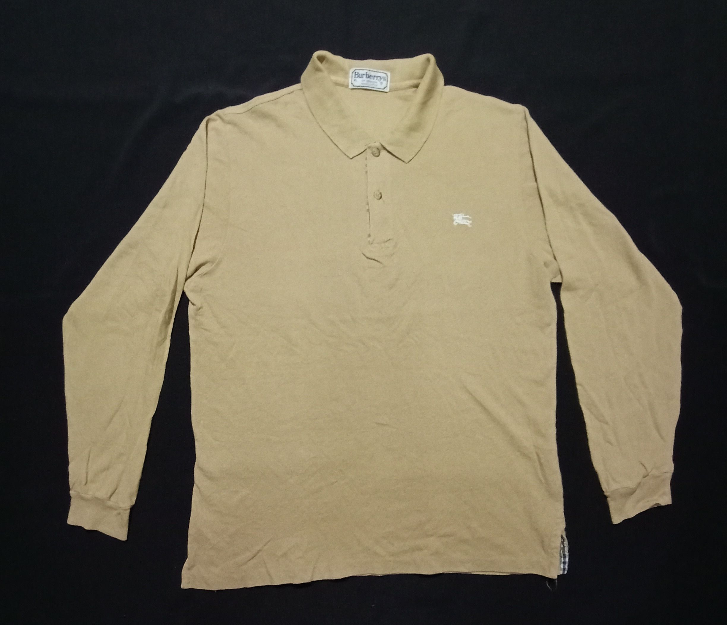 Burberry Prorsum Vintage Burberrys Long Sleeve Polo Shirt Embroidery Logo Size US L / EU 52-54 / 3 - 1 Thumbnail