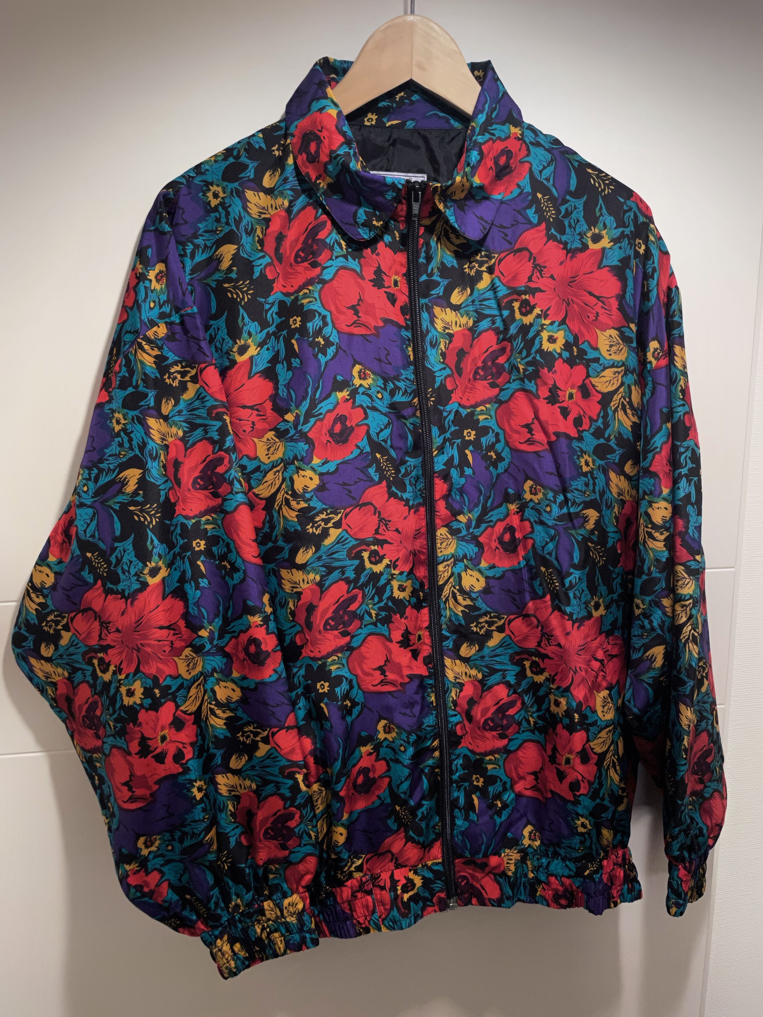 Vintage FLORAL PRINTED SILK SURF SOUND TRACK JACKET Size US L / EU 52-54 / 3 - 3 Thumbnail