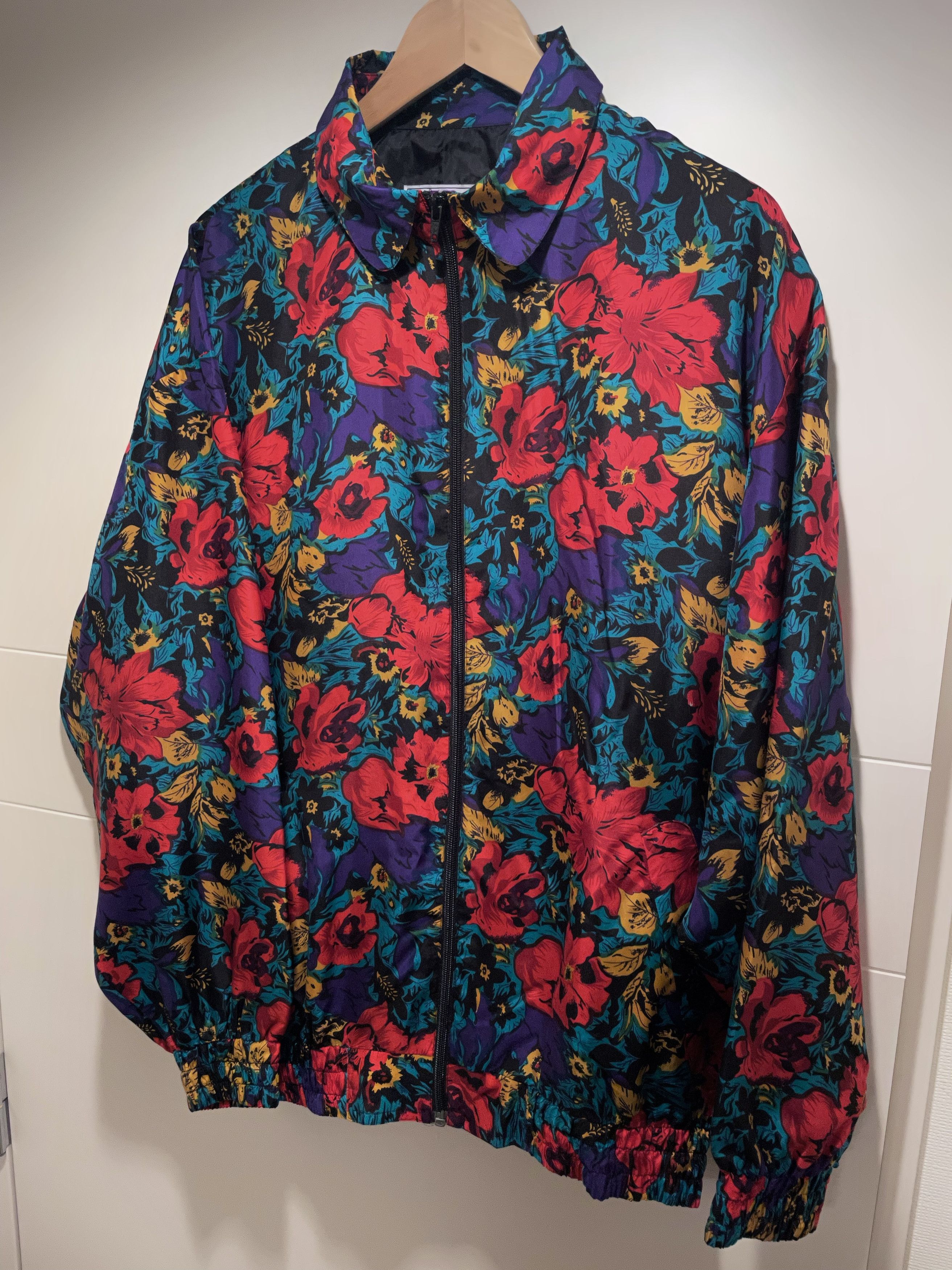 Vintage FLORAL PRINTED SILK SURF SOUND TRACK JACKET Size US L / EU 52-54 / 3 - 2 Thumbnail