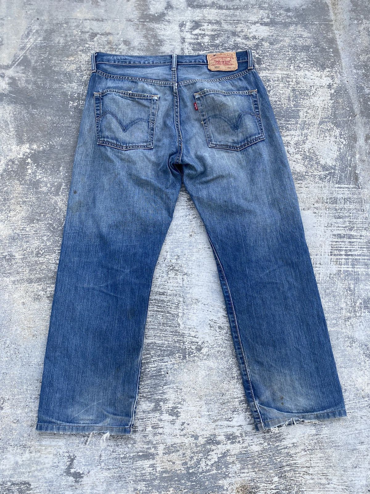 Levi's VINTAGE LEVIS 501 DISTRESSED GORPCORE COWBOY PUNK RAVE TRASH Size US 33 - 9 Thumbnail