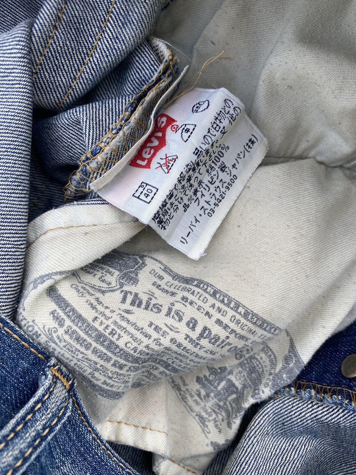 Levi's VINTAGE LEVIS 501 DISTRESSED GORPCORE COWBOY PUNK RAVE TRASH Size US 33 - 6 Thumbnail