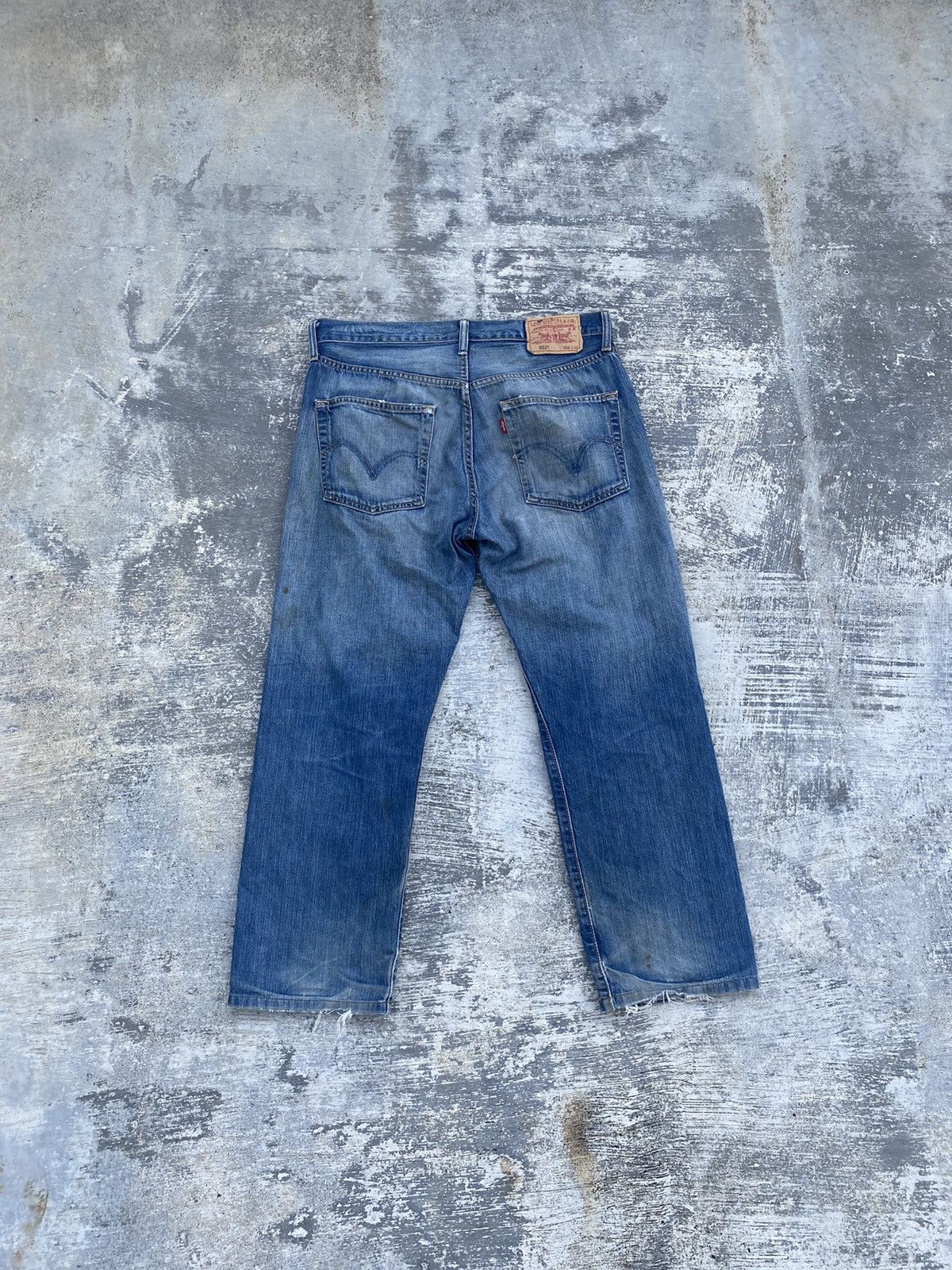 Levi's VINTAGE LEVIS 501 DISTRESSED GORPCORE COWBOY PUNK RAVE TRASH Size US 33 - 8 Thumbnail
