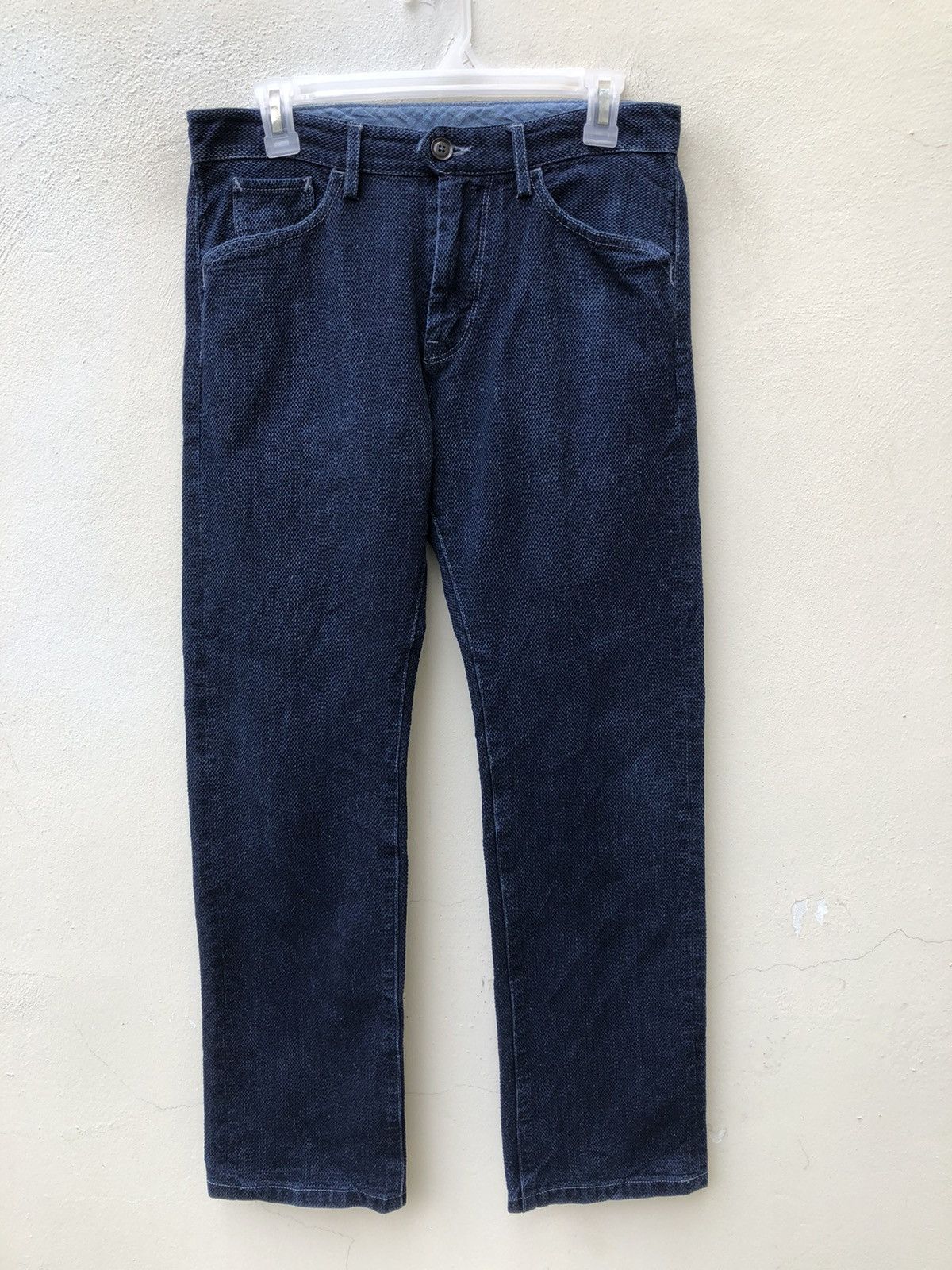 Freewheelers GRAPH ZERO Made in Japan Knackered Indigo Blue Sashiko Jeans Size US 32 / EU 48 - 6 Thumbnail