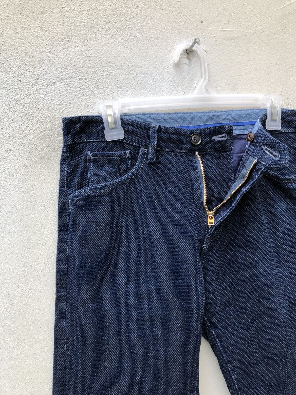 Freewheelers GRAPH ZERO Made in Japan Knackered Indigo Blue Sashiko Jeans Size US 32 / EU 48 - 10 Thumbnail
