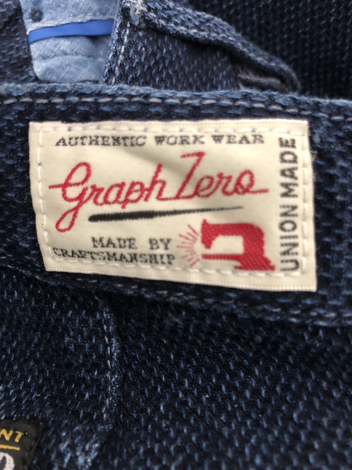 Freewheelers GRAPH ZERO Made in Japan Knackered Indigo Blue Sashiko Jeans Size US 32 / EU 48 - 23 Thumbnail