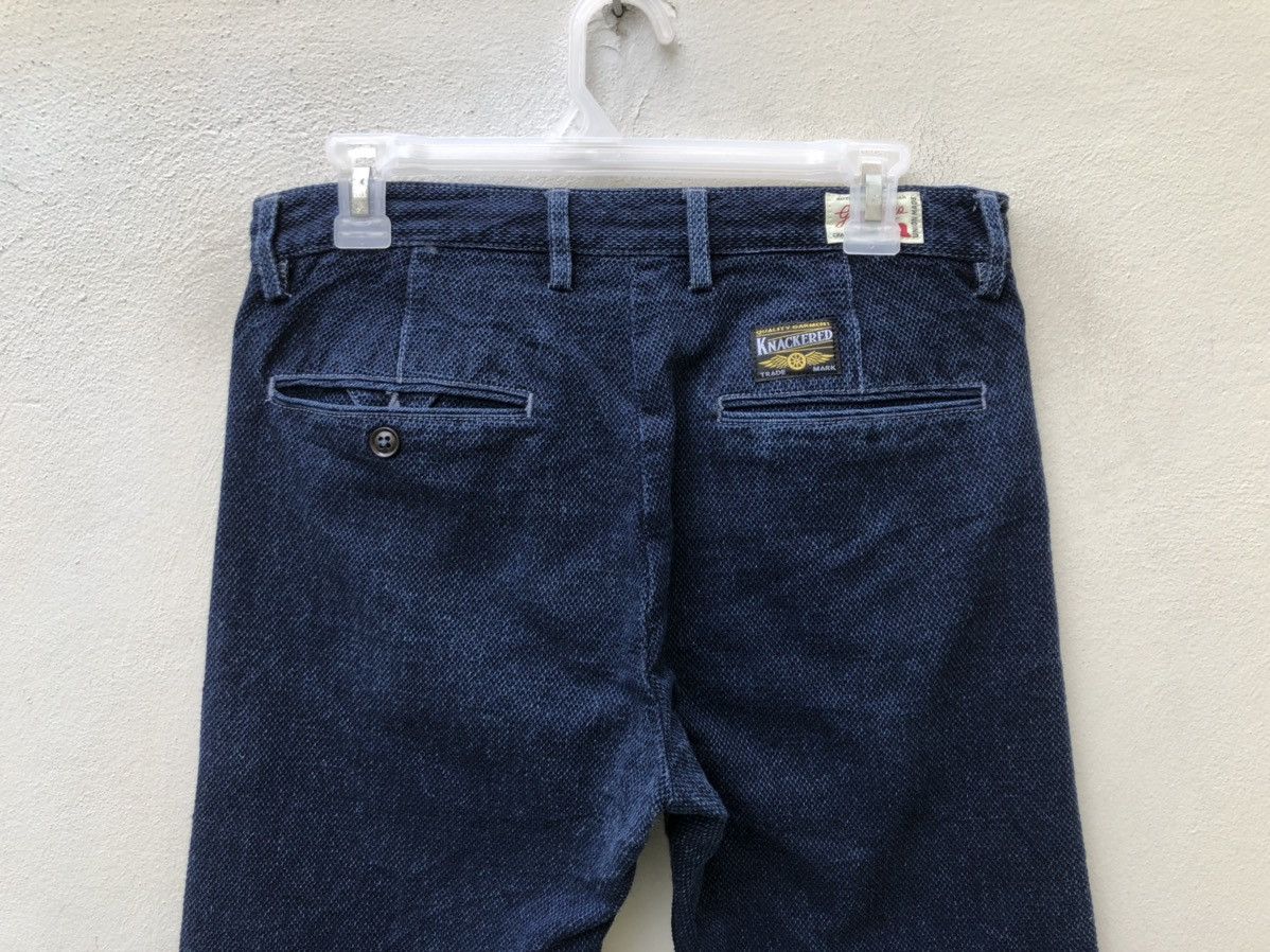 Freewheelers GRAPH ZERO Made in Japan Knackered Indigo Blue Sashiko Jeans Size US 32 / EU 48 - 16 Thumbnail