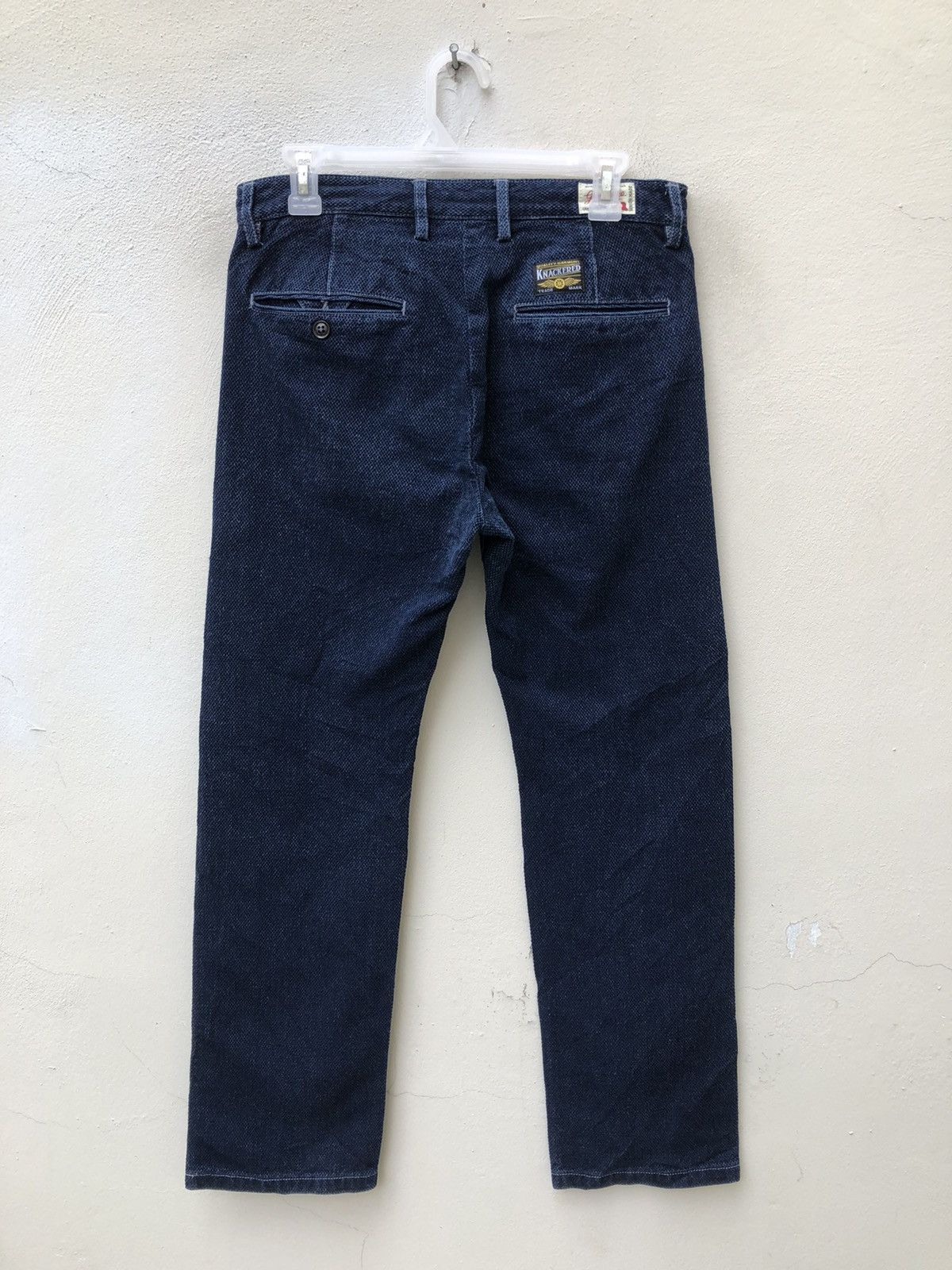 Freewheelers GRAPH ZERO Made in Japan Knackered Indigo Blue Sashiko Jeans Size US 32 / EU 48 - 15 Thumbnail