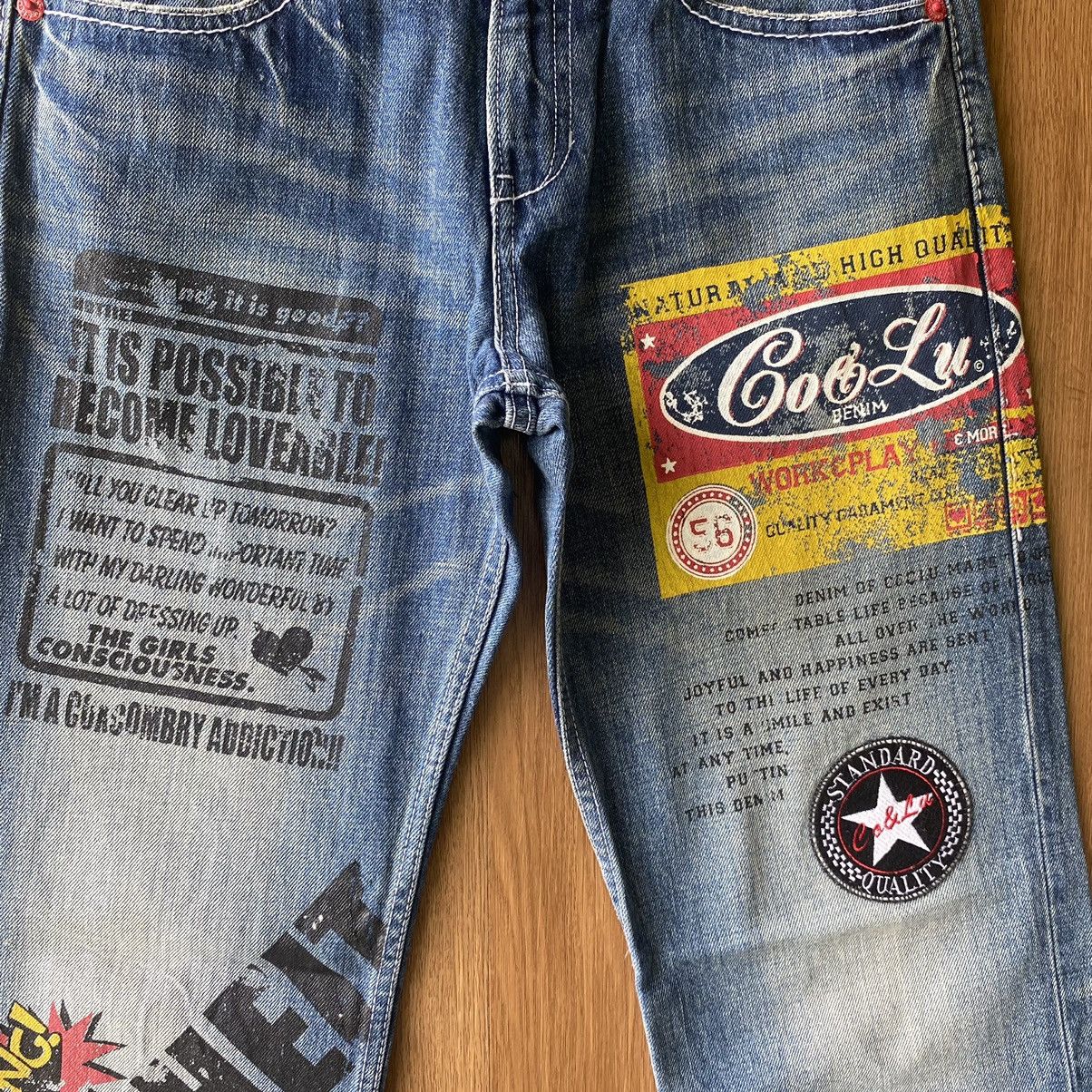Beauty Beast Vintage co & lu over print inspired hysteric glamour jeans Size US 30 / EU 46 - 3 Thumbnail