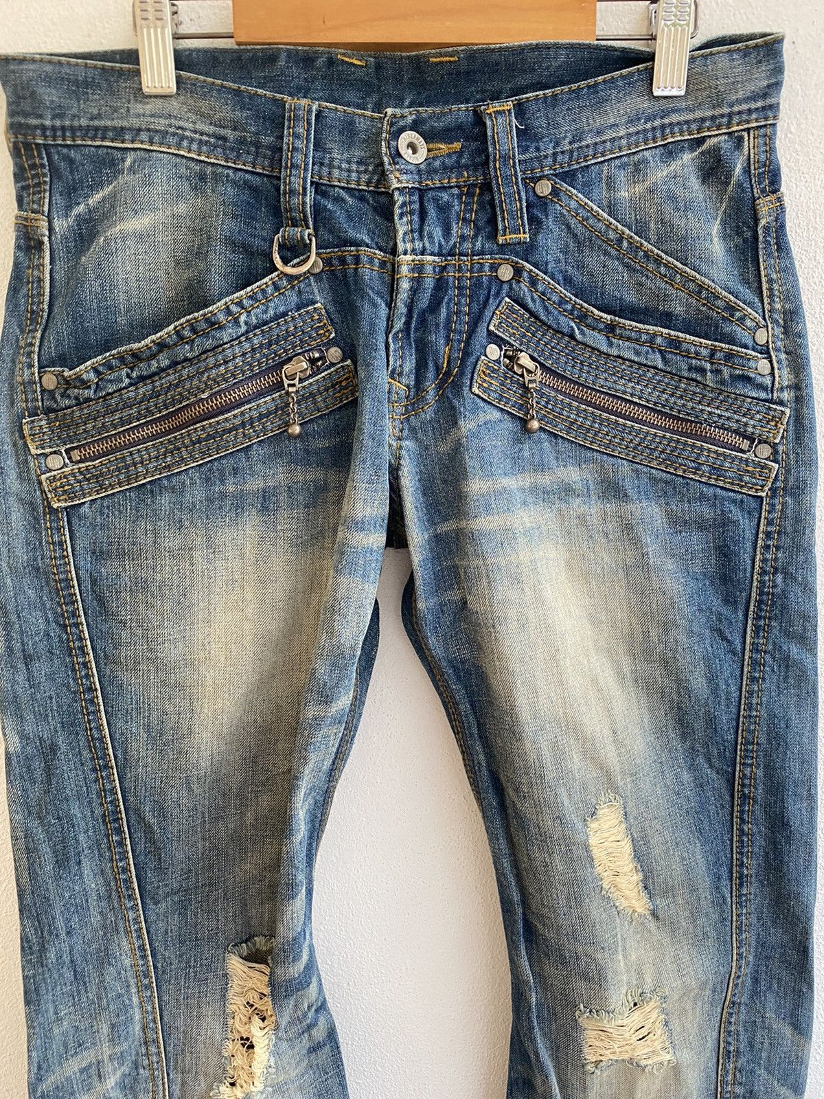 Hysteric Glamour VINTAGE NICOLE CLUB FOR MEN TORNADO FLARE COWBOY DISTRESSED Size US 29 - 5 Thumbnail