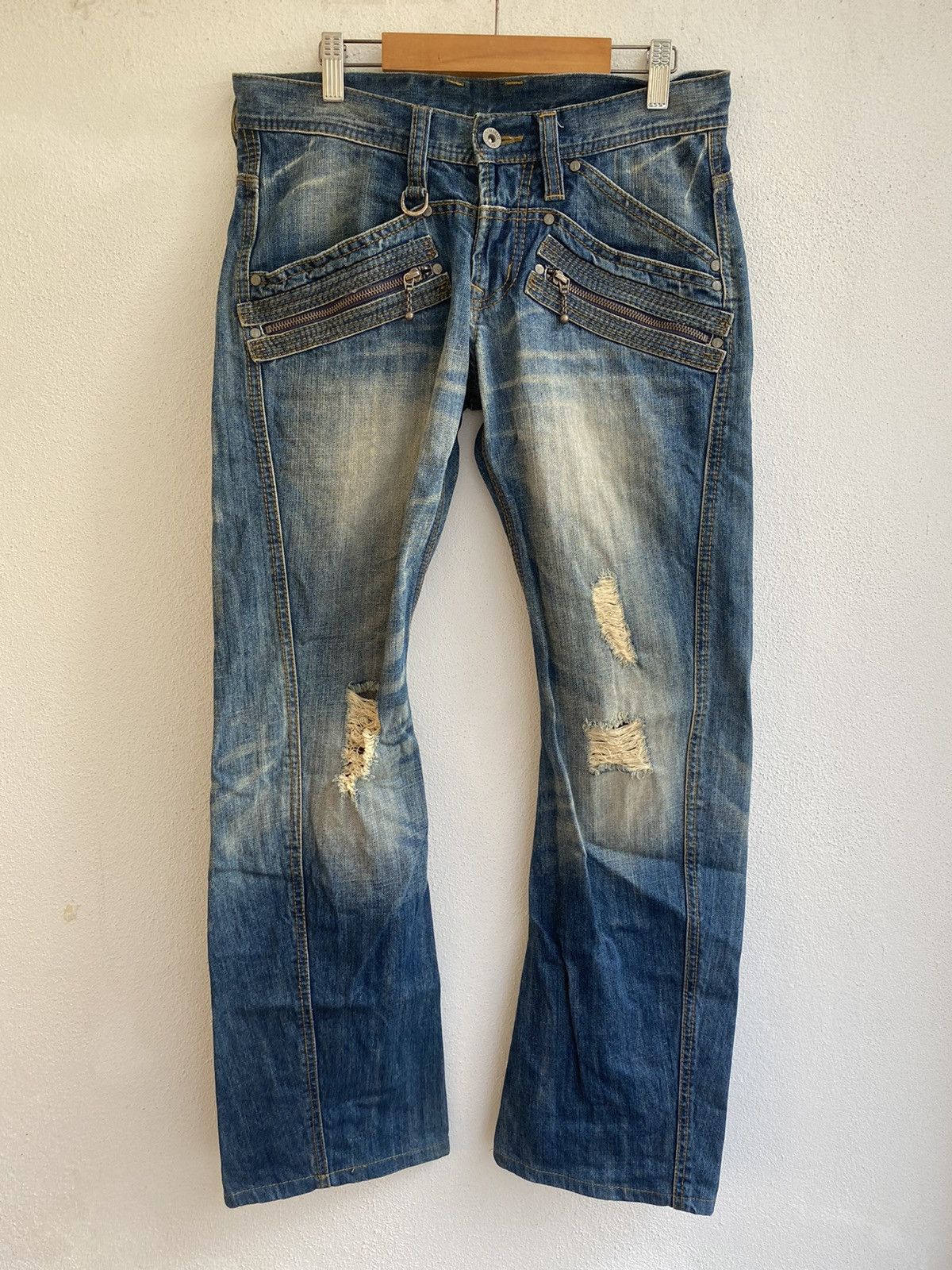 Hysteric Glamour VINTAGE NICOLE CLUB FOR MEN TORNADO FLARE COWBOY DISTRESSED Size US 29 - 1 Thumbnail