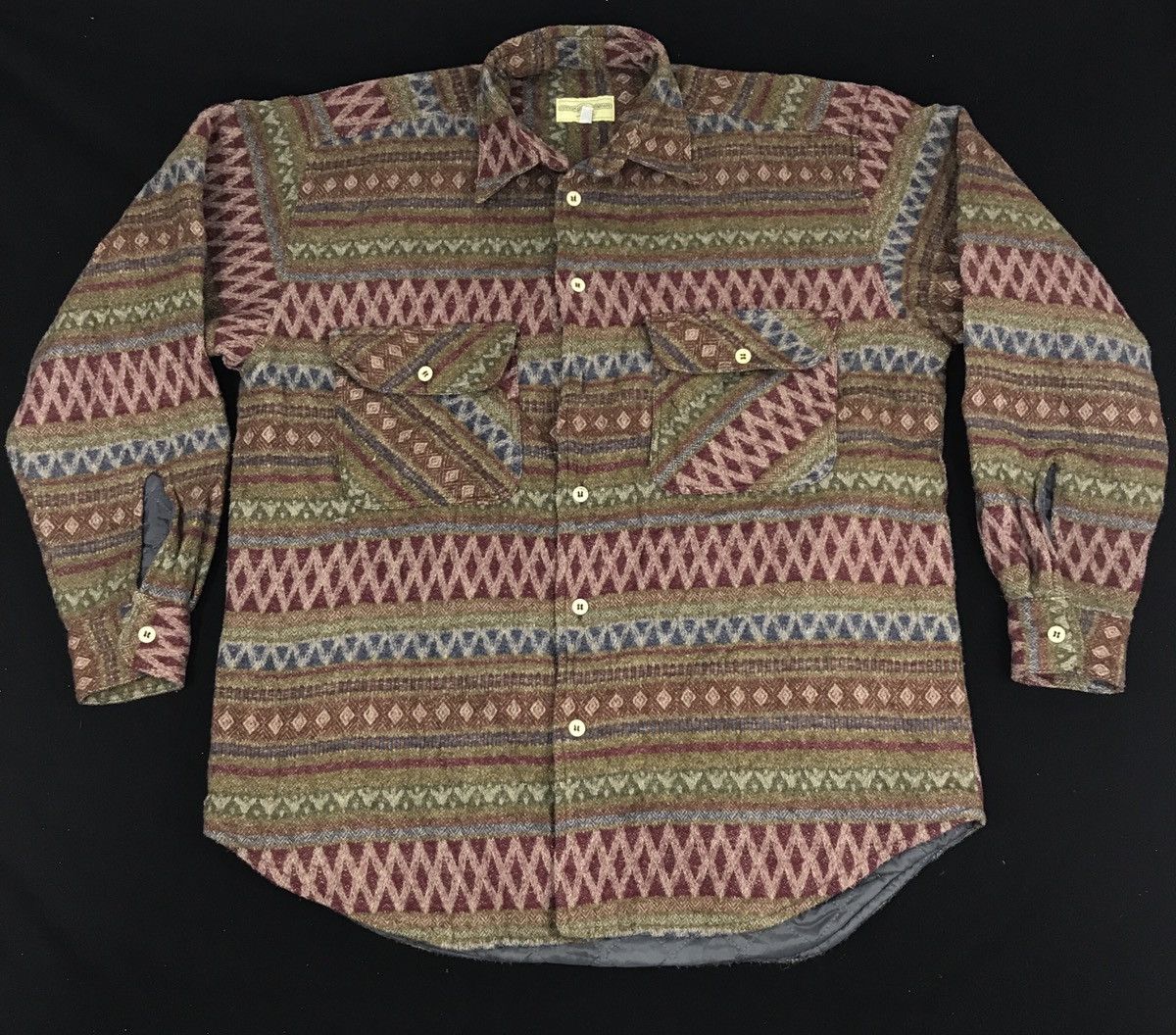 image of Italian Designers x Navajo Padded Cotton Company Italy Ethic Culture Native in Brown (Size Large)