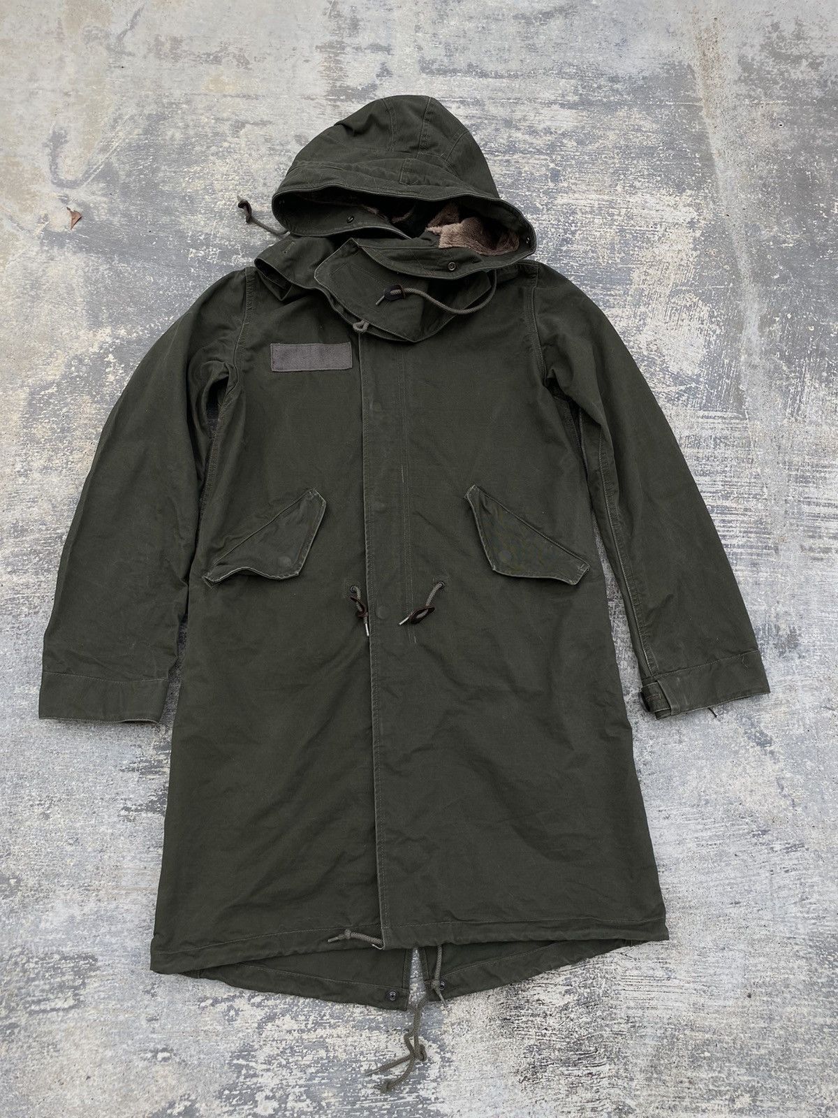 image of Japan Military Fatigue Fishtail Gorpcore Rave Parkas in Green Fatigue, Men's (Size Small)