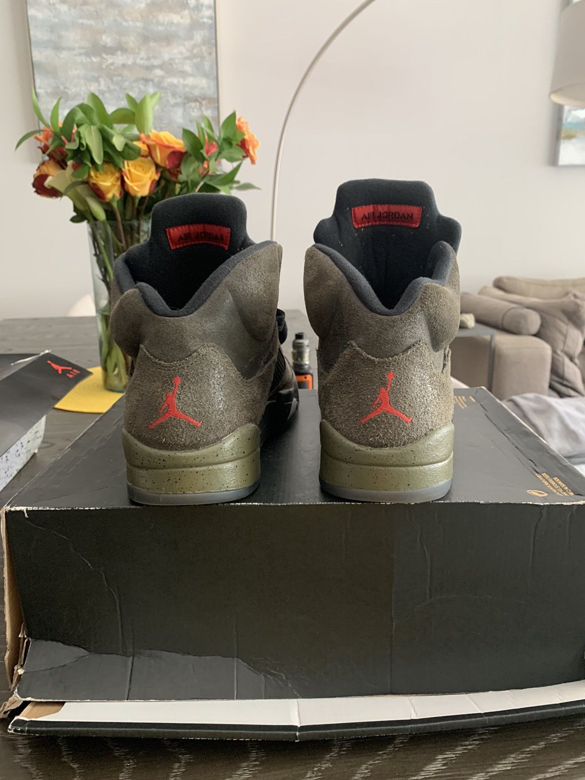 Jordan Brand Air Jordan 5 Retro Fear 2013 Size US 9.5 / EU 42-43 - 4 Thumbnail