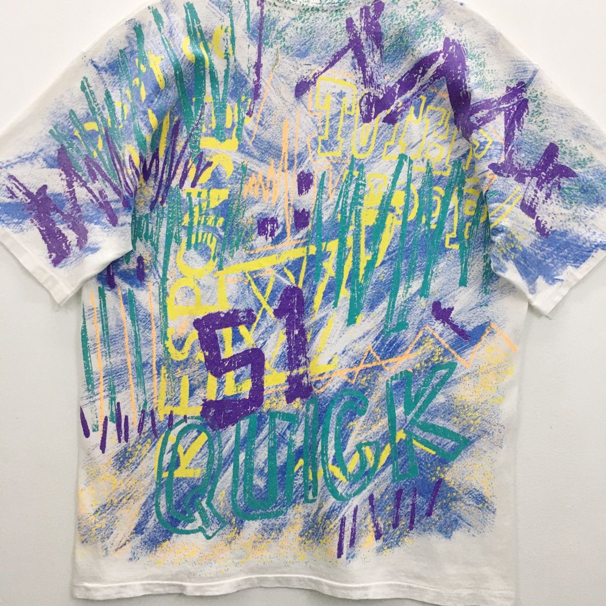 Hanes × Vintage Rare Vintage 90s Graphics Art Fullprint Tshirt Size US L / EU 52-54 / 3 - 9 Thumbnail