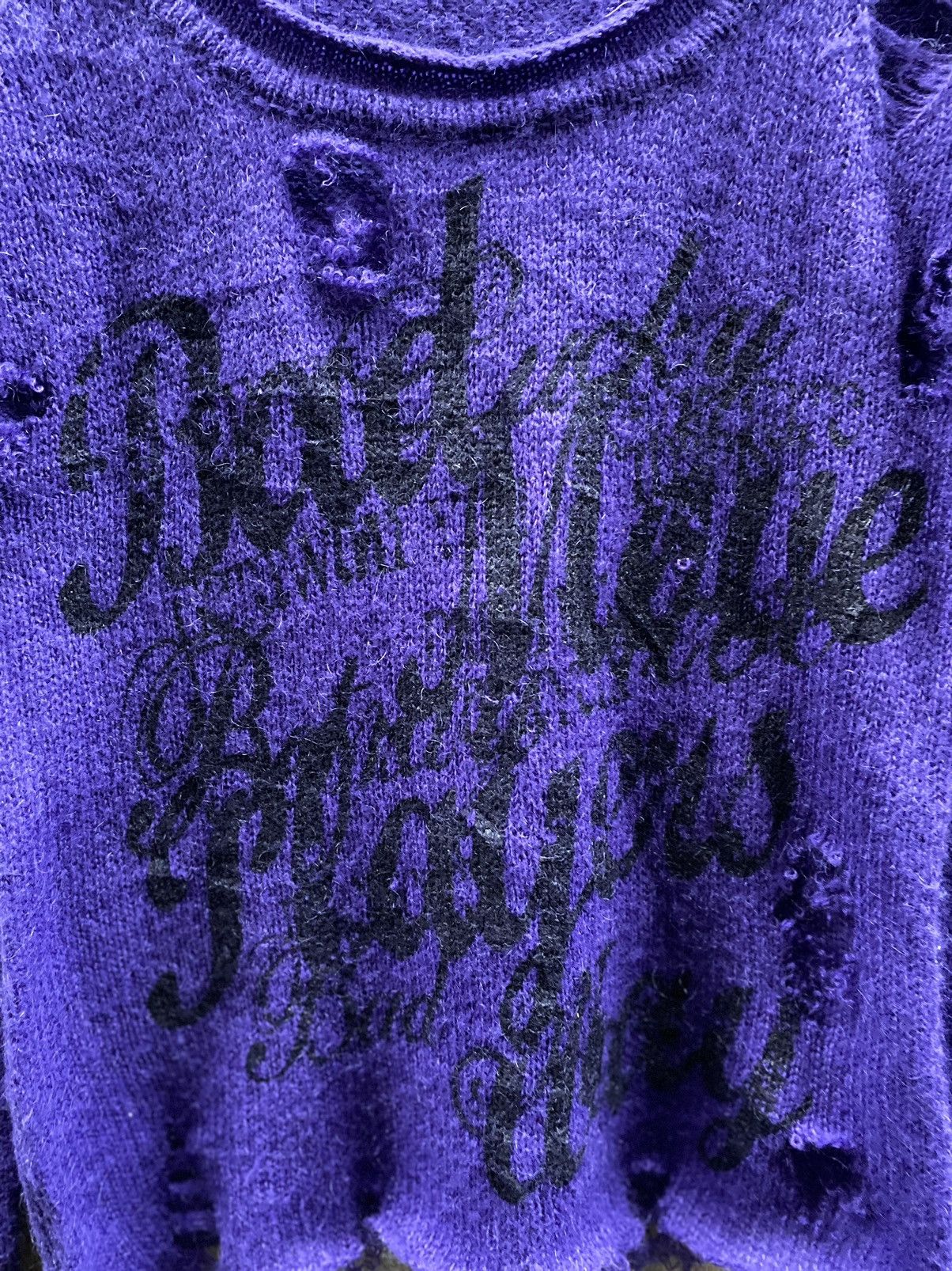 20471120 × Beauty Beast × Hysteric Glamour Japanese Brand Distressed Seditionaries Punk Knit Sweater Size US S / EU 44-46 / 1 - 7 Thumbnail