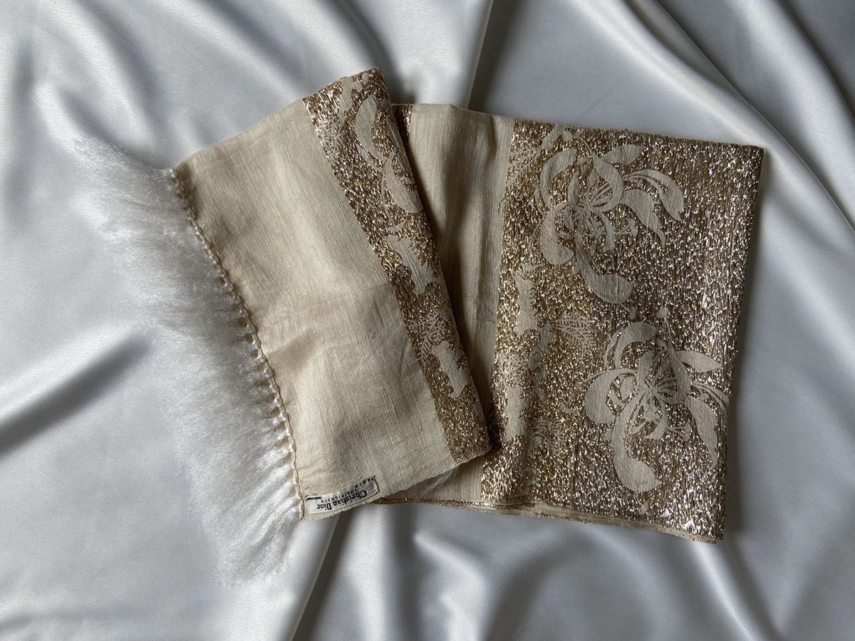 Dior rarity Christian Dior Paris colifichets 1950 gold silk scarf Size ONE SIZE - 6 Thumbnail