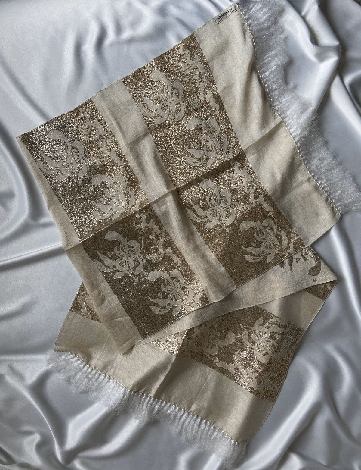 Dior rarity Christian Dior Paris colifichets 1950 gold silk scarf Size ONE SIZE - 5 Thumbnail