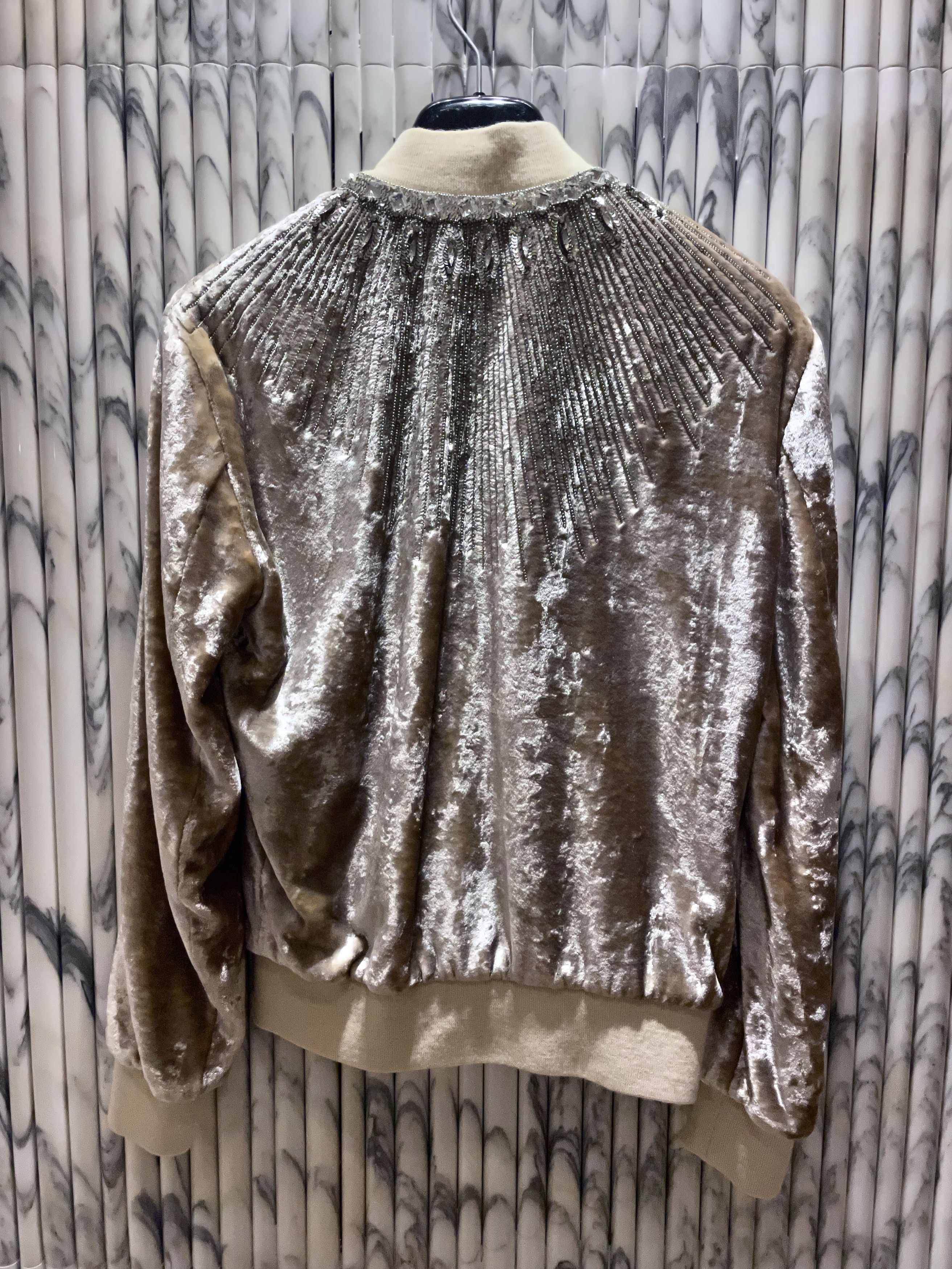 Hedi Slimane × Saint Laurent Paris GRAIL AW16 SEQUIN CRYSTAL BEAD EMBELLISHED VELVET TEDDY Size US S / EU 44-46 / 1 - 9 Thumbnail
