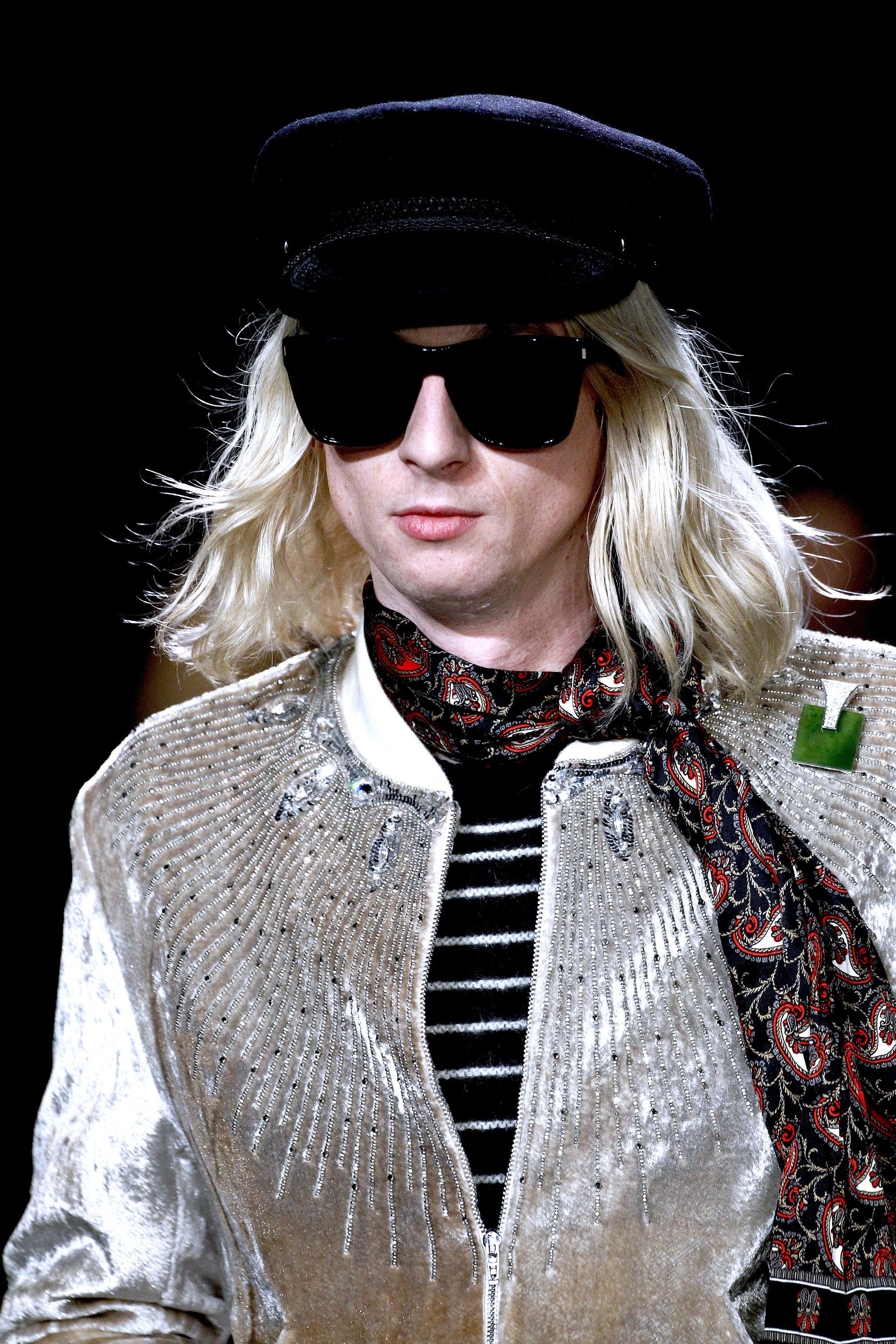 Hedi Slimane × Saint Laurent Paris GRAIL AW16 SEQUIN CRYSTAL BEAD EMBELLISHED VELVET TEDDY Size US S / EU 44-46 / 1 - 14 Thumbnail