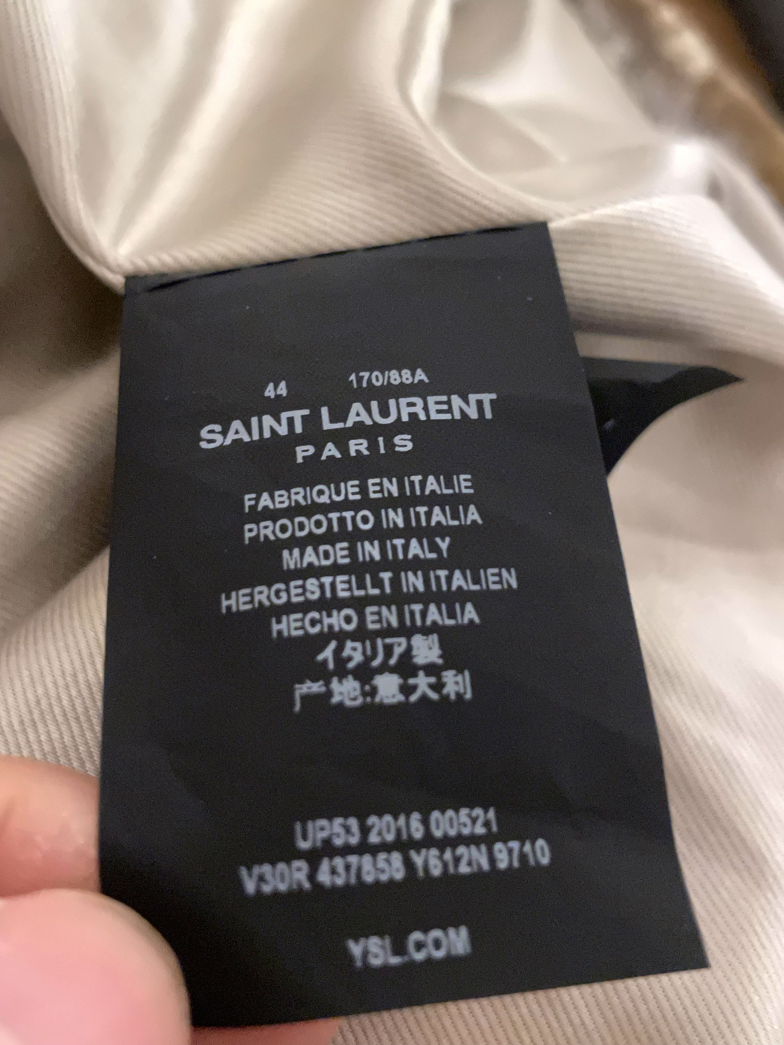 Hedi Slimane × Saint Laurent Paris GRAIL AW16 SEQUIN CRYSTAL BEAD EMBELLISHED VELVET TEDDY Size US S / EU 44-46 / 1 - 11 Thumbnail