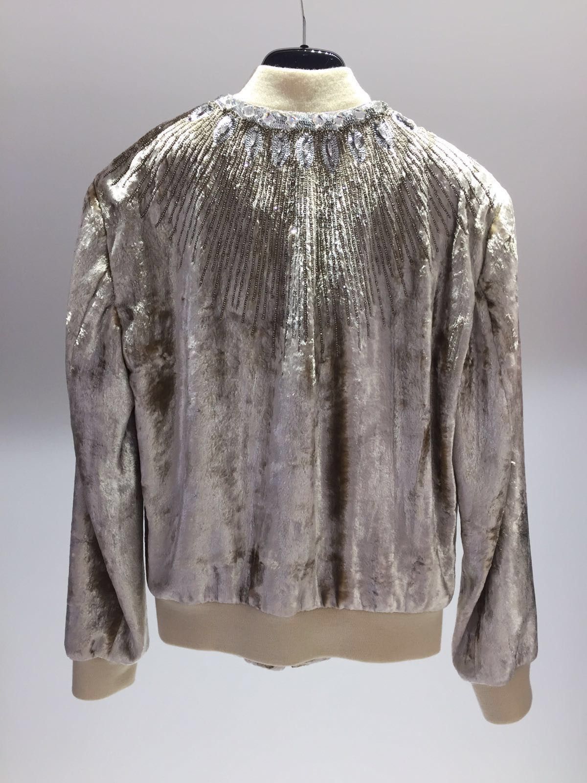 Hedi Slimane × Saint Laurent Paris GRAIL AW16 SEQUIN CRYSTAL BEAD EMBELLISHED VELVET TEDDY Size US S / EU 44-46 / 1 - 3 Thumbnail
