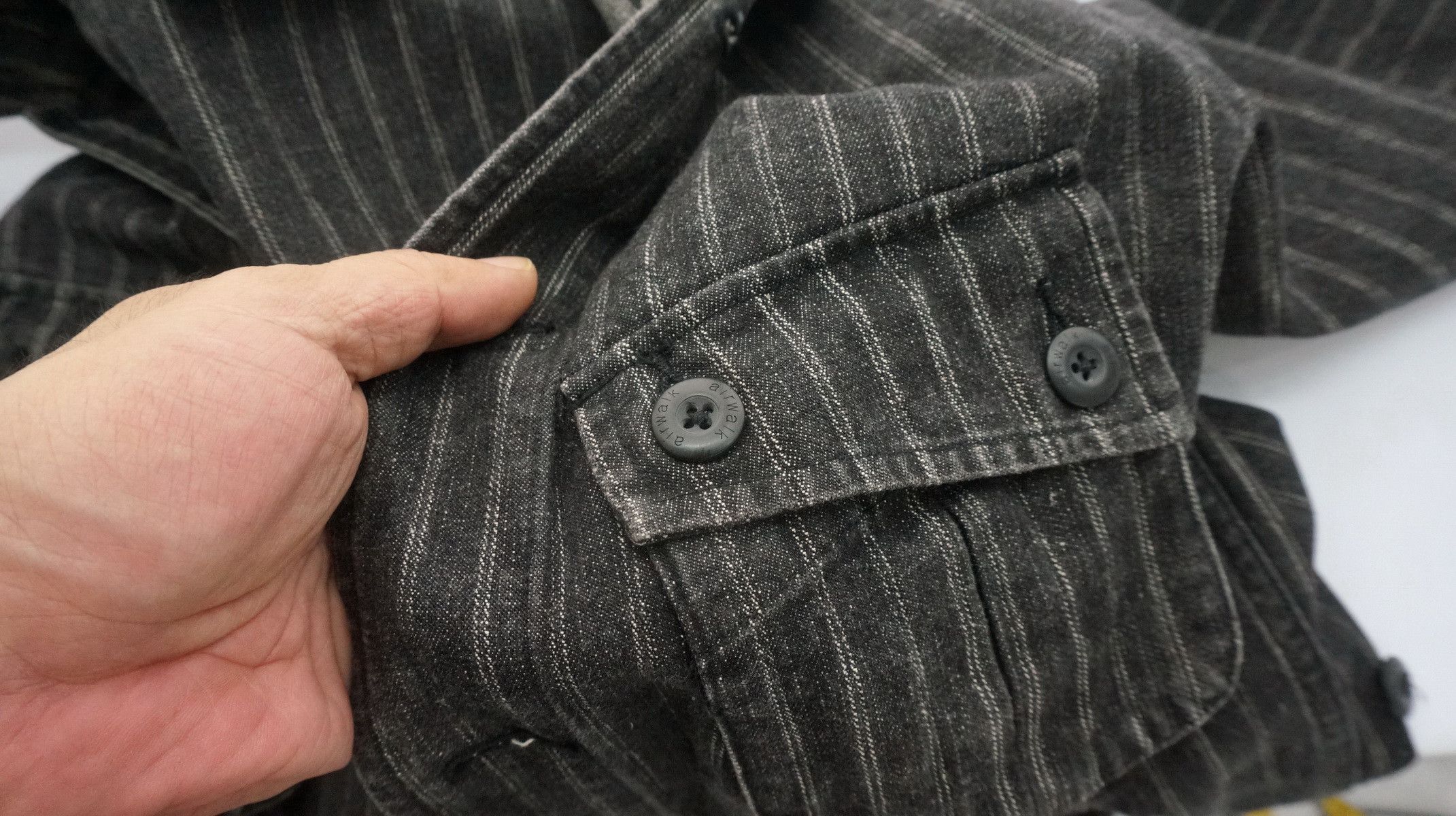 Airwalk AIRWALK Multipocket Striped Denim Jacket Size US S / EU 44-46 / 1 - 11 Thumbnail