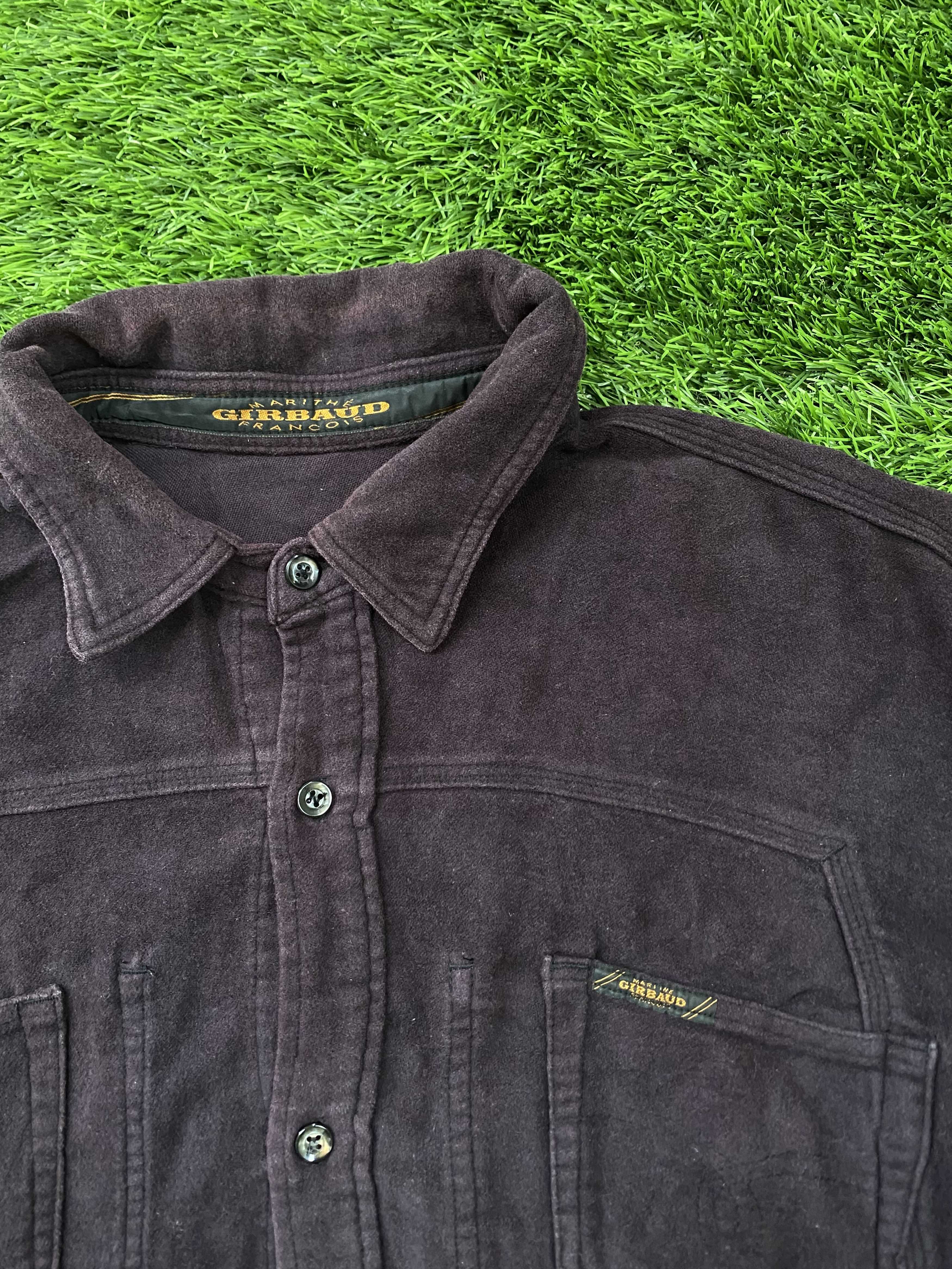 Marithe + Francois Girbaud Vintage Marithe Francois Girbaud Velour Overshirt Size US L / EU 52-54 / 3 - 2 Thumbnail