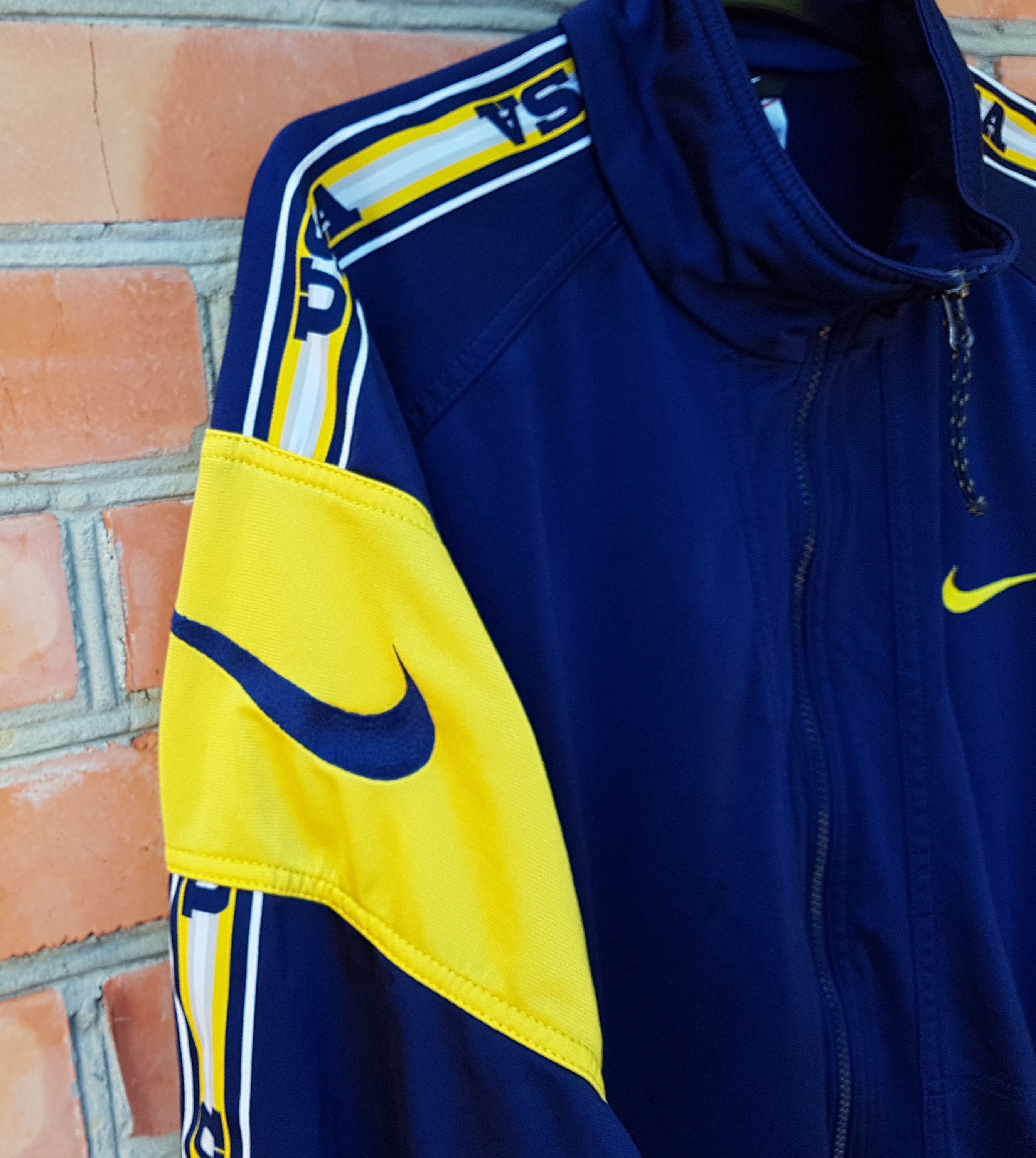 Nike Vintage 90s Nike USA Tape Full Zip Track Top Jacket Size US XL / EU 56 / 4 - 5 Thumbnail
