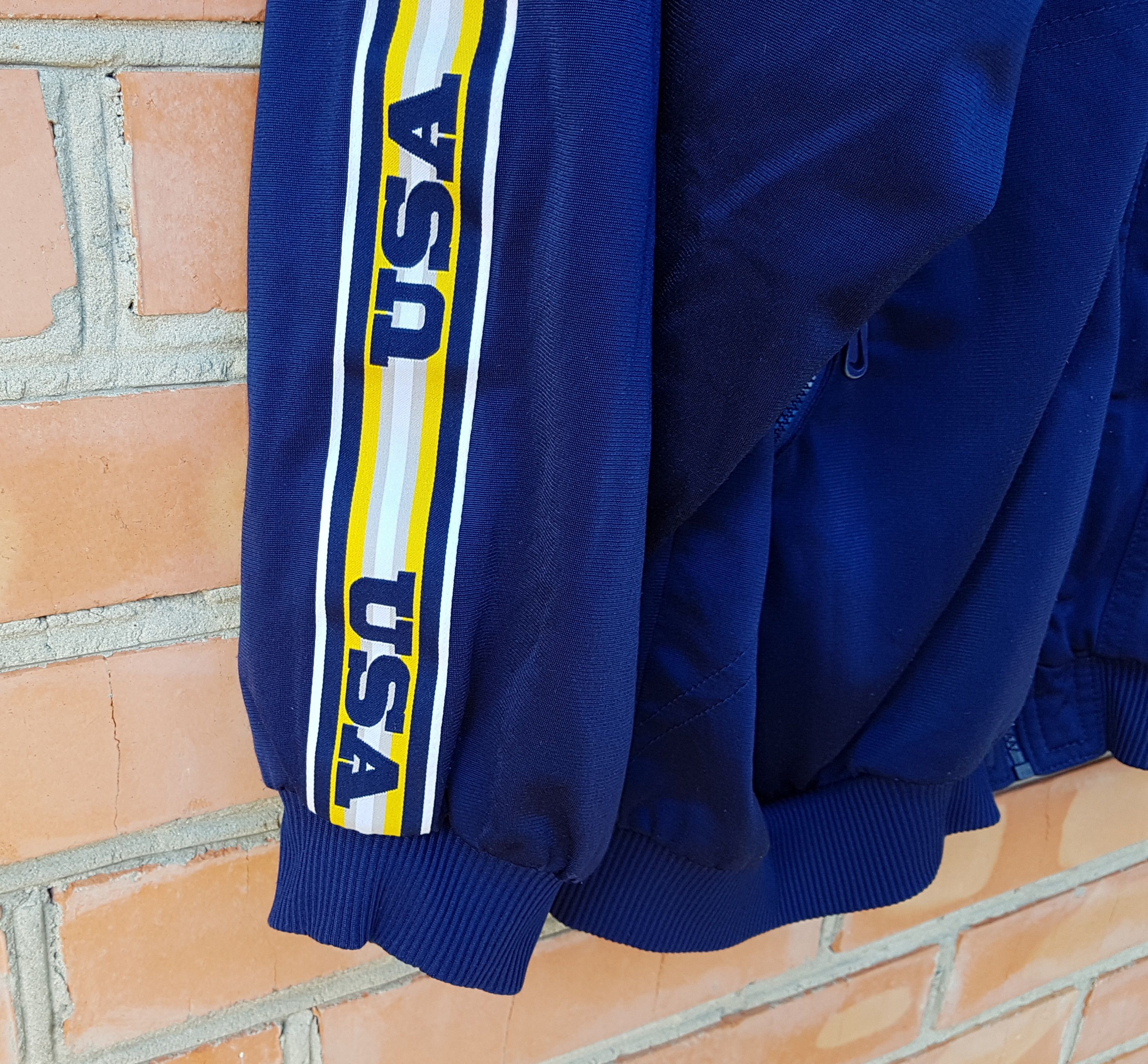 Nike Vintage 90s Nike USA Tape Full Zip Track Top Jacket Size US XL / EU 56 / 4 - 4 Thumbnail