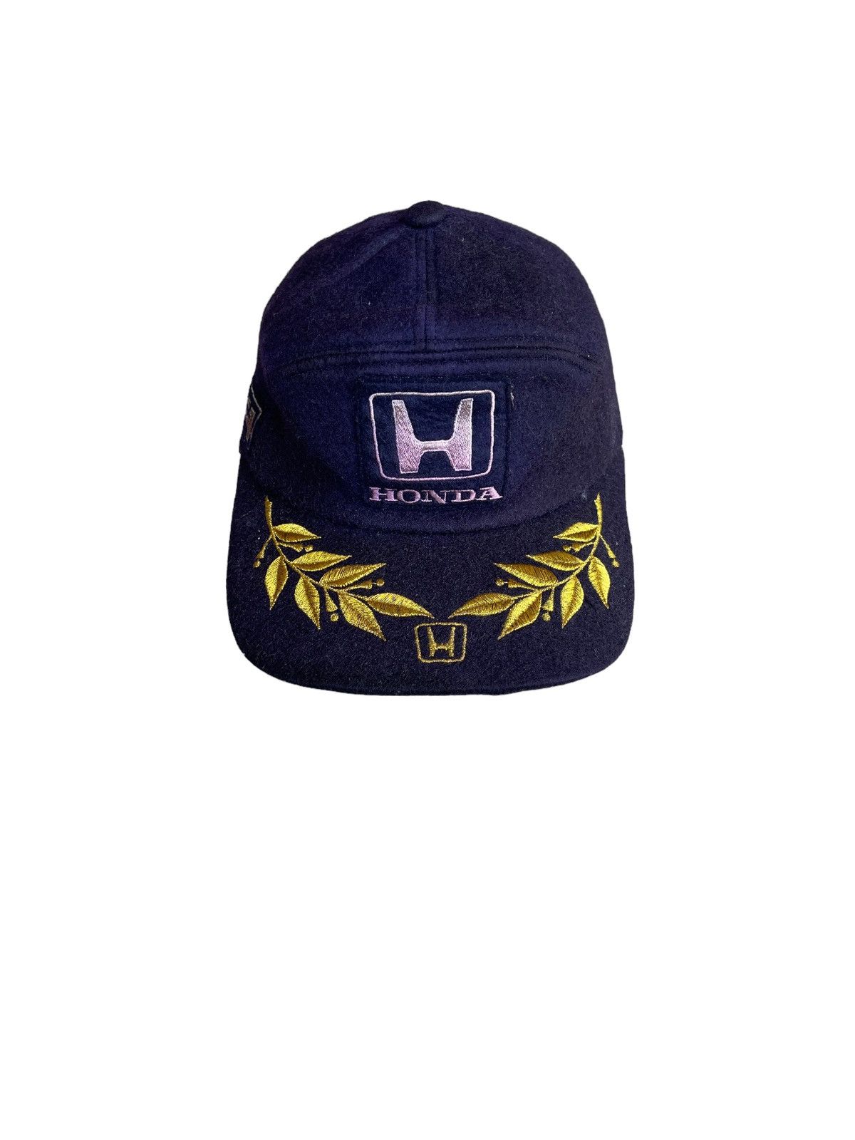 Honda Vintage 90s Honda Grand Prix Racing Team F1 5 Panel Cap Size ONE SIZE - 3 Thumbnail
