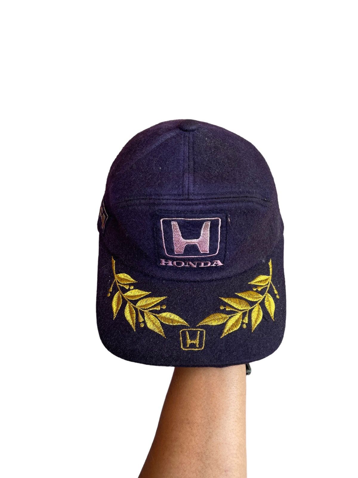 Honda Vintage 90s Honda Grand Prix Racing Team F1 5 Panel Cap Size ONE SIZE - 5 Thumbnail