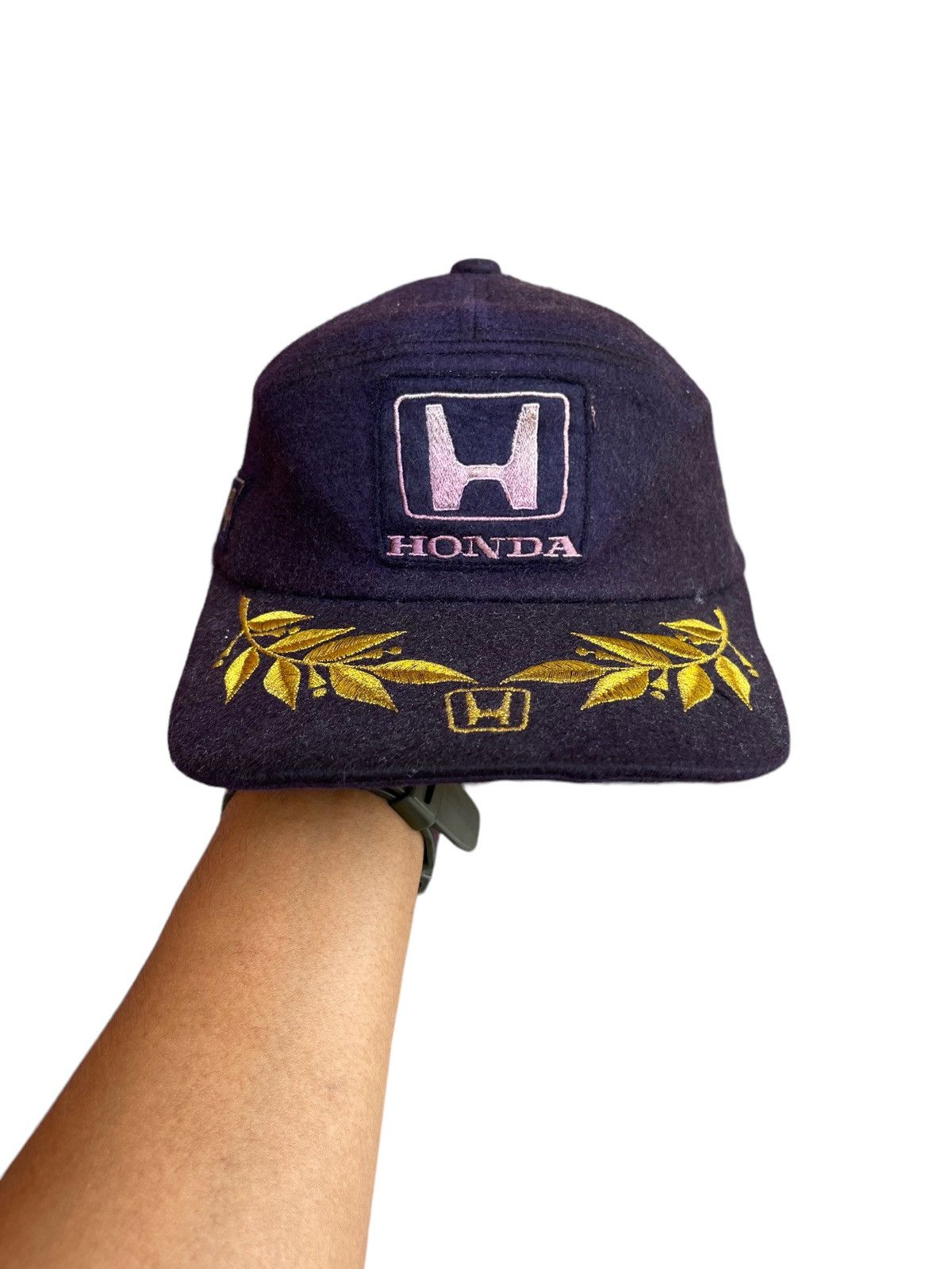 Honda Vintage 90s Honda Grand Prix Racing Team F1 5 Panel Cap Size ONE SIZE - 9 Thumbnail