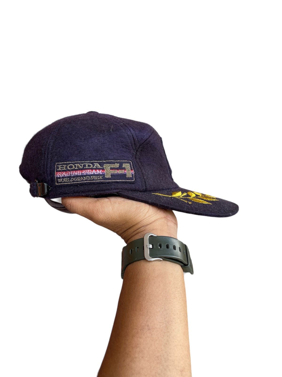 Honda Vintage 90s Honda Grand Prix Racing Team F1 5 Panel Cap Size ONE SIZE - 10 Thumbnail