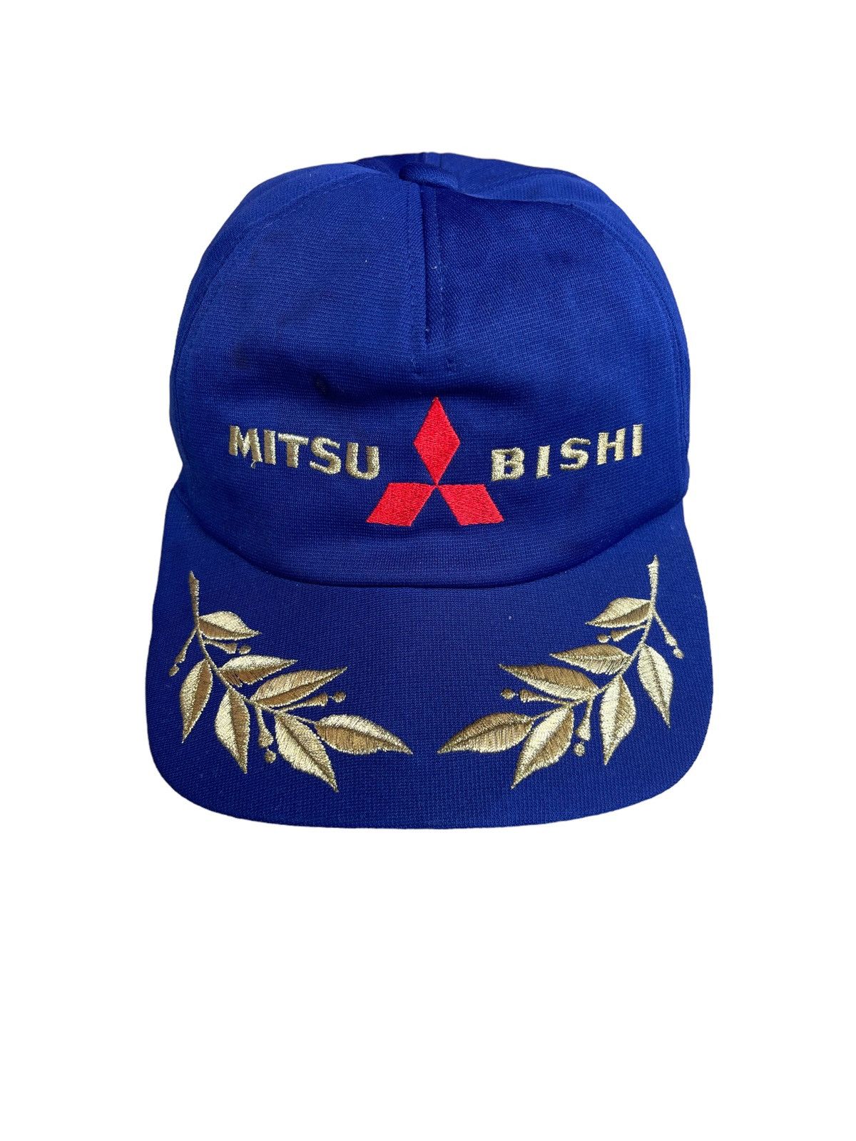 Japanese Brand × Vintage Vintage 90s Mitsubishi Spellout Logo Racing Cap Size ONE SIZE - 1 Thumbnail