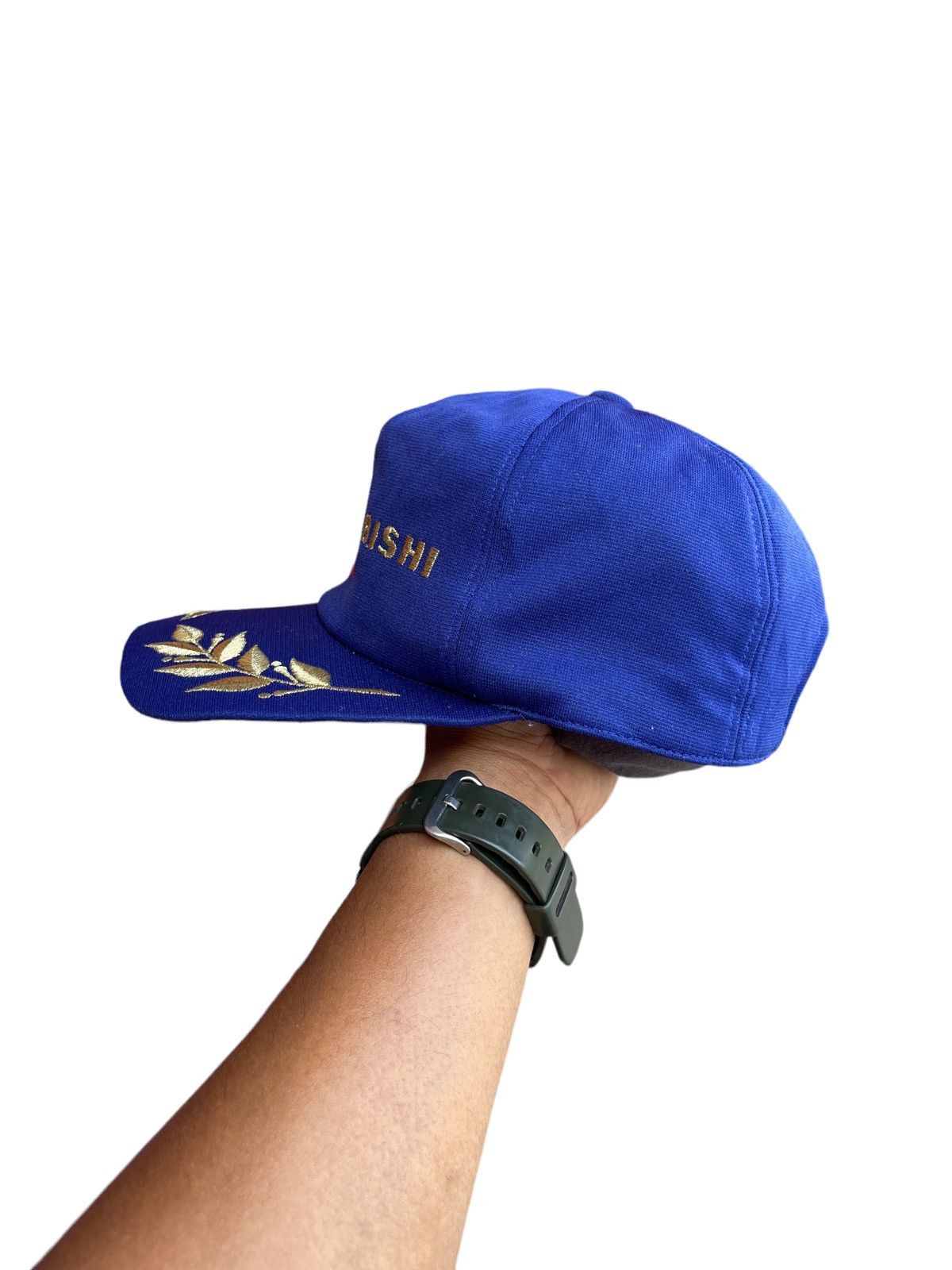 Japanese Brand × Vintage Vintage 90s Mitsubishi Spellout Logo Racing Cap Size ONE SIZE - 7 Thumbnail