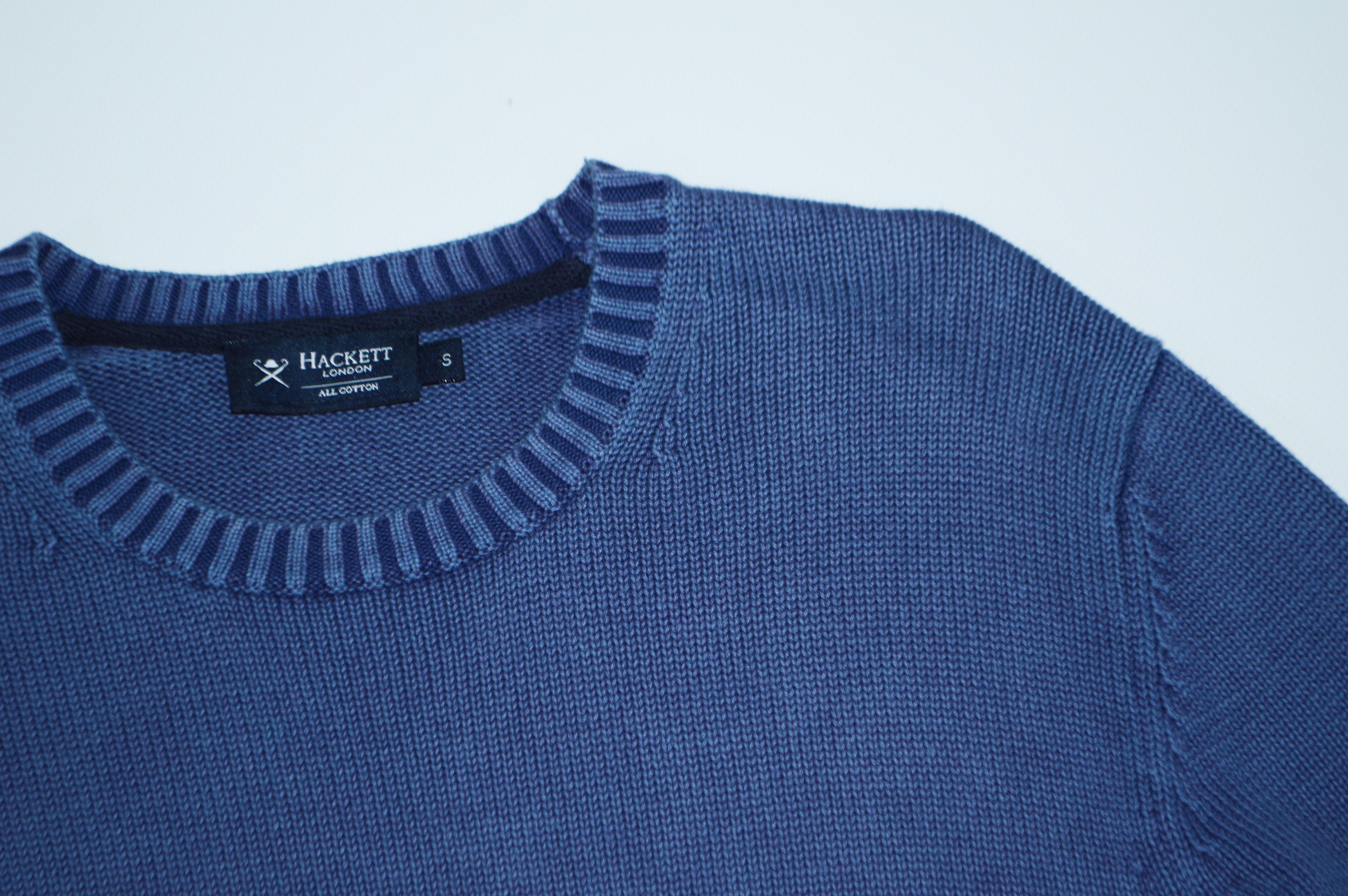 Hackett Hackett London MD Crew Neck Blue Pullover Sweater Size S Size US S / EU 44-46 / 1 - 3 Thumbnail