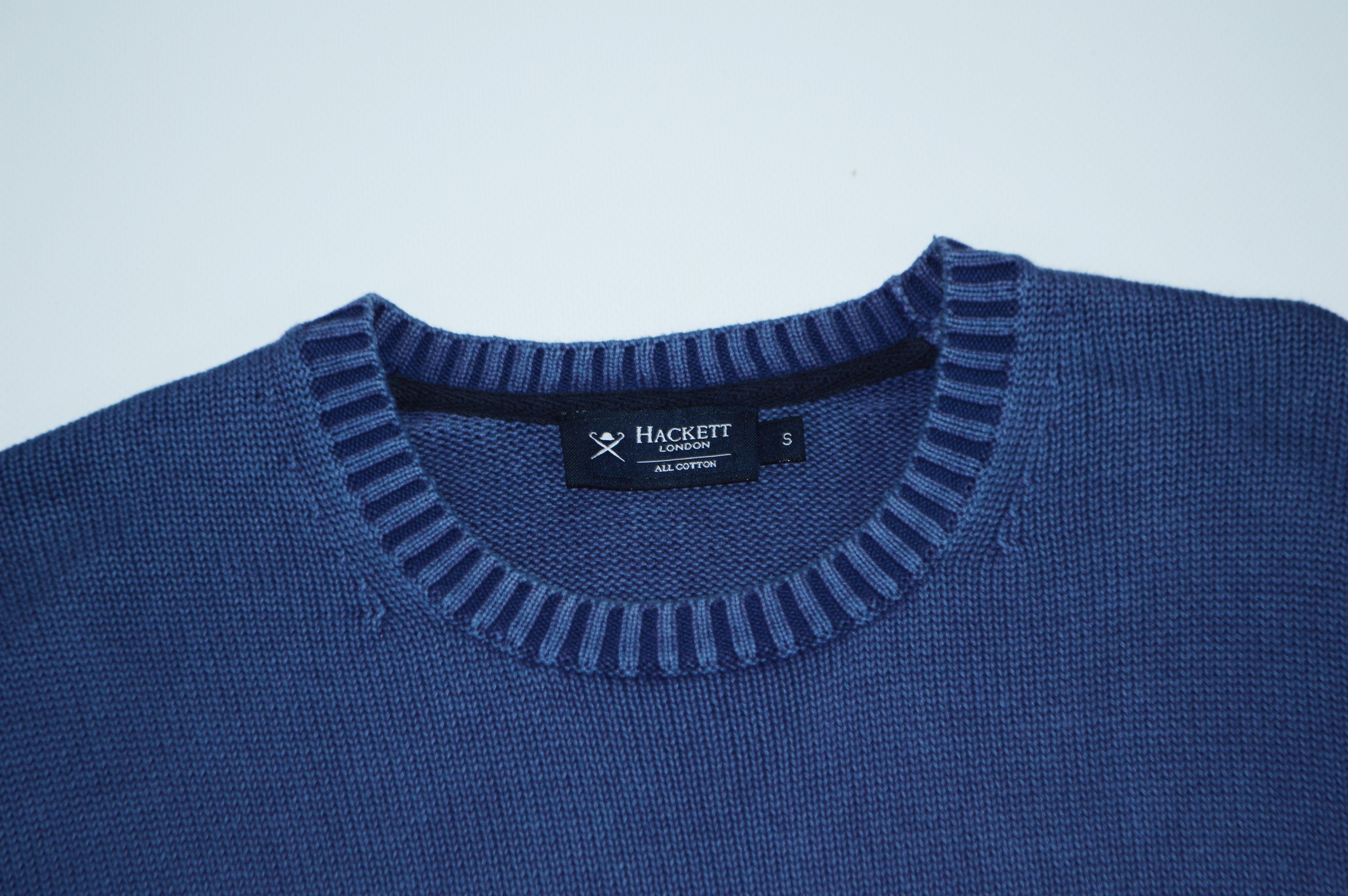 Hackett Hackett London MD Crew Neck Blue Pullover Sweater Size S Size US S / EU 44-46 / 1 - 4 Thumbnail