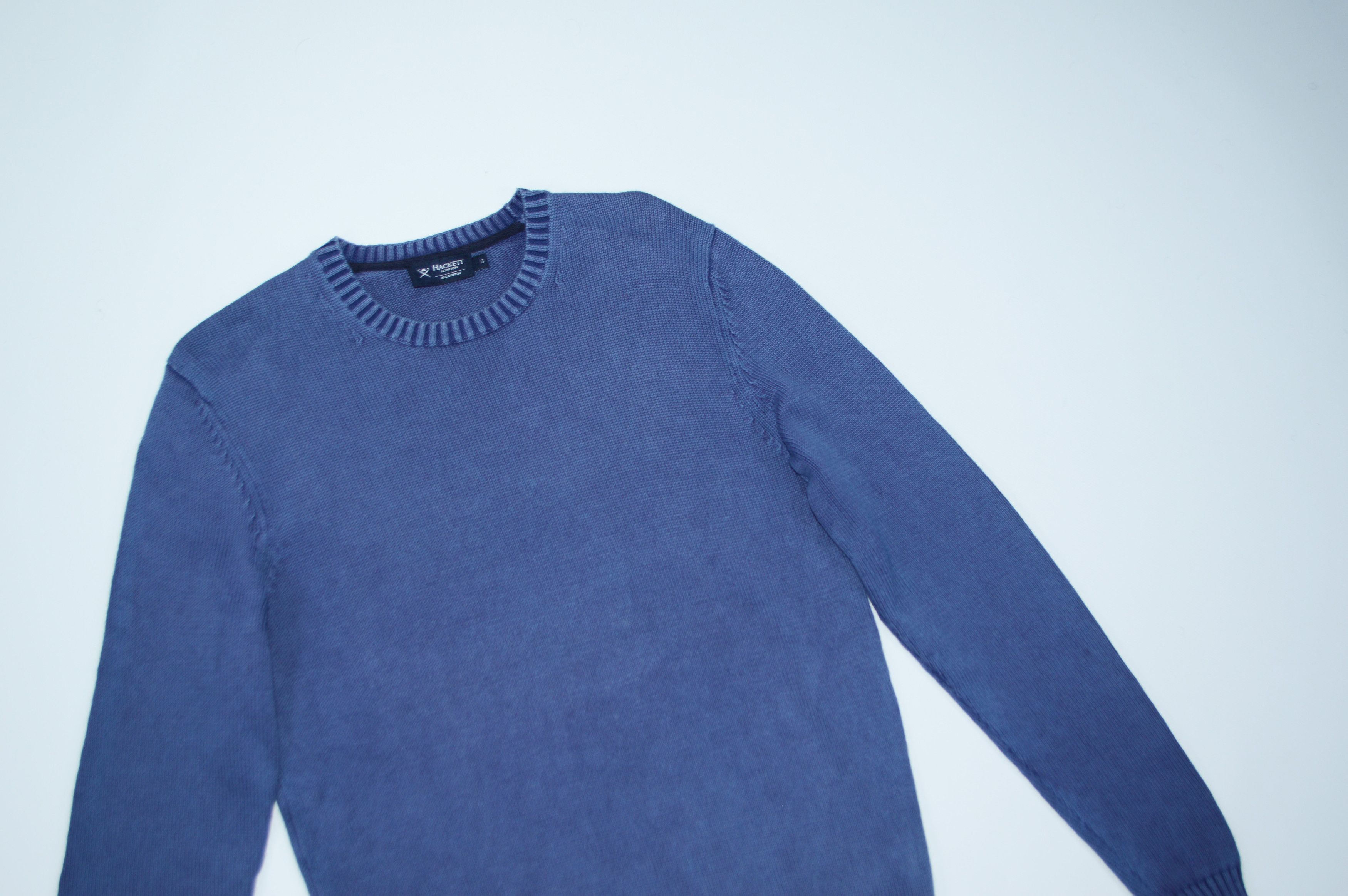 Hackett Hackett London MD Crew Neck Blue Pullover Sweater Size S Size US S / EU 44-46 / 1 - 2 Thumbnail