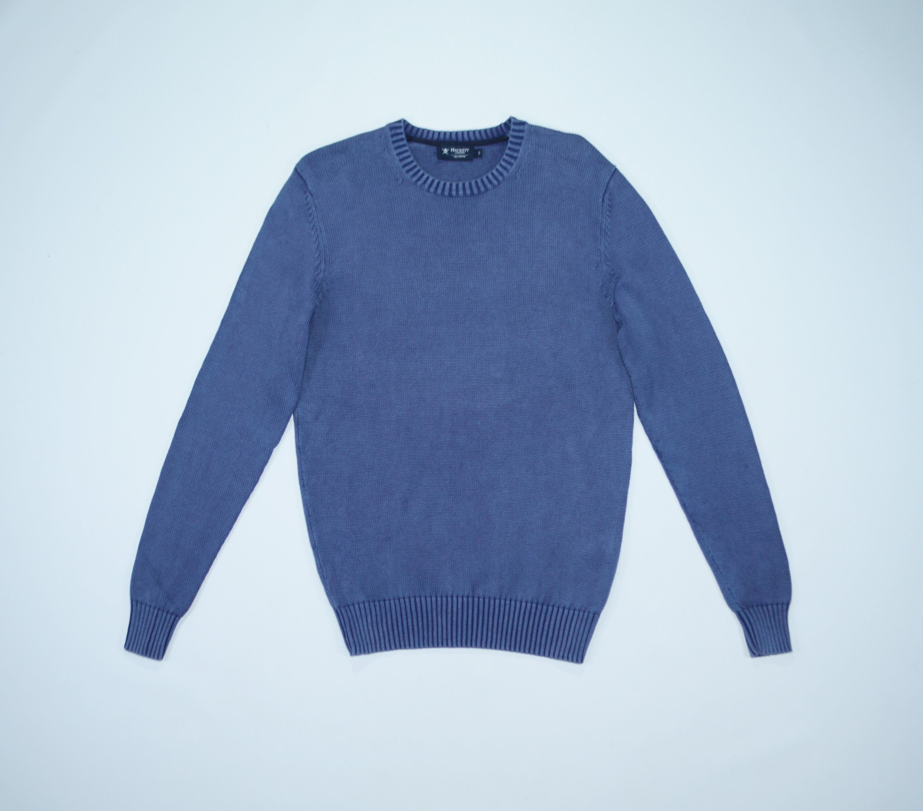 Hackett London MD Crew Neck Blue Pullover Sweater Size S