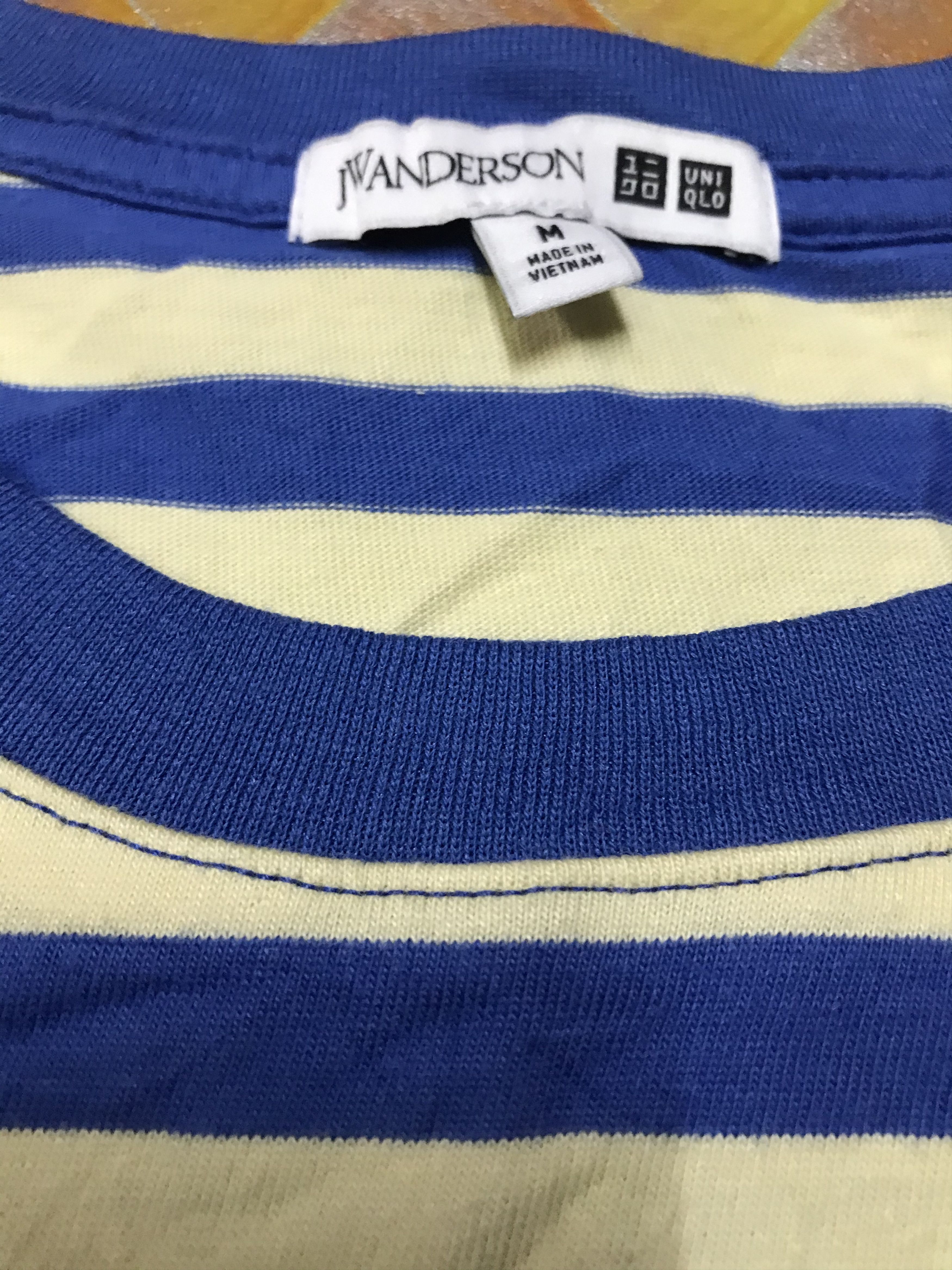 JW Anderson × Uniqlo J.W.Anderson Blue&White Stripes T Shirt Size US M / EU 48-50 / 2 - 3 Thumbnail