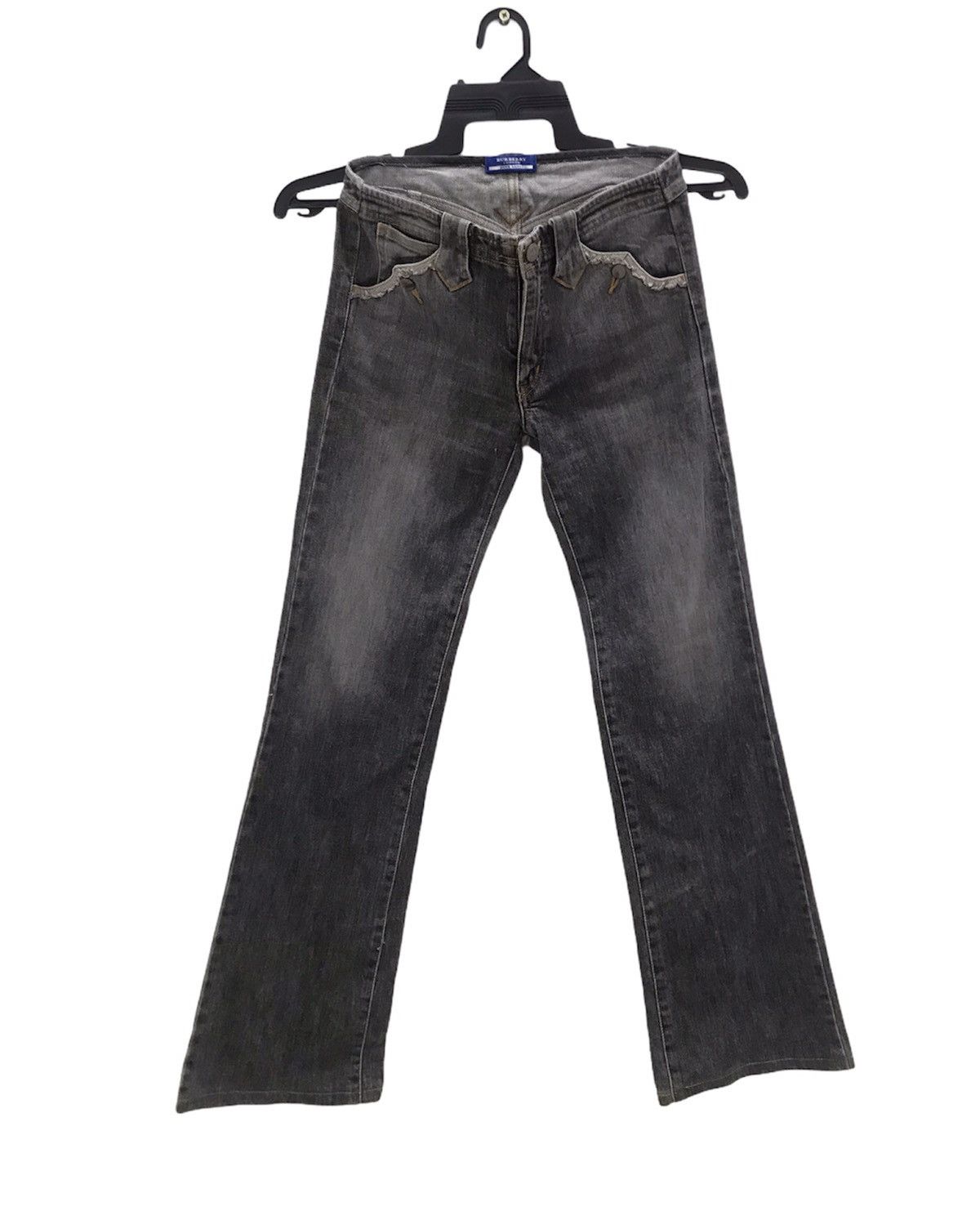 Burberry Vintage Distressed Denim BURBERRY London Blue Label Japan Size 28" / US 6 / IT 42 - 2 Thumbnail