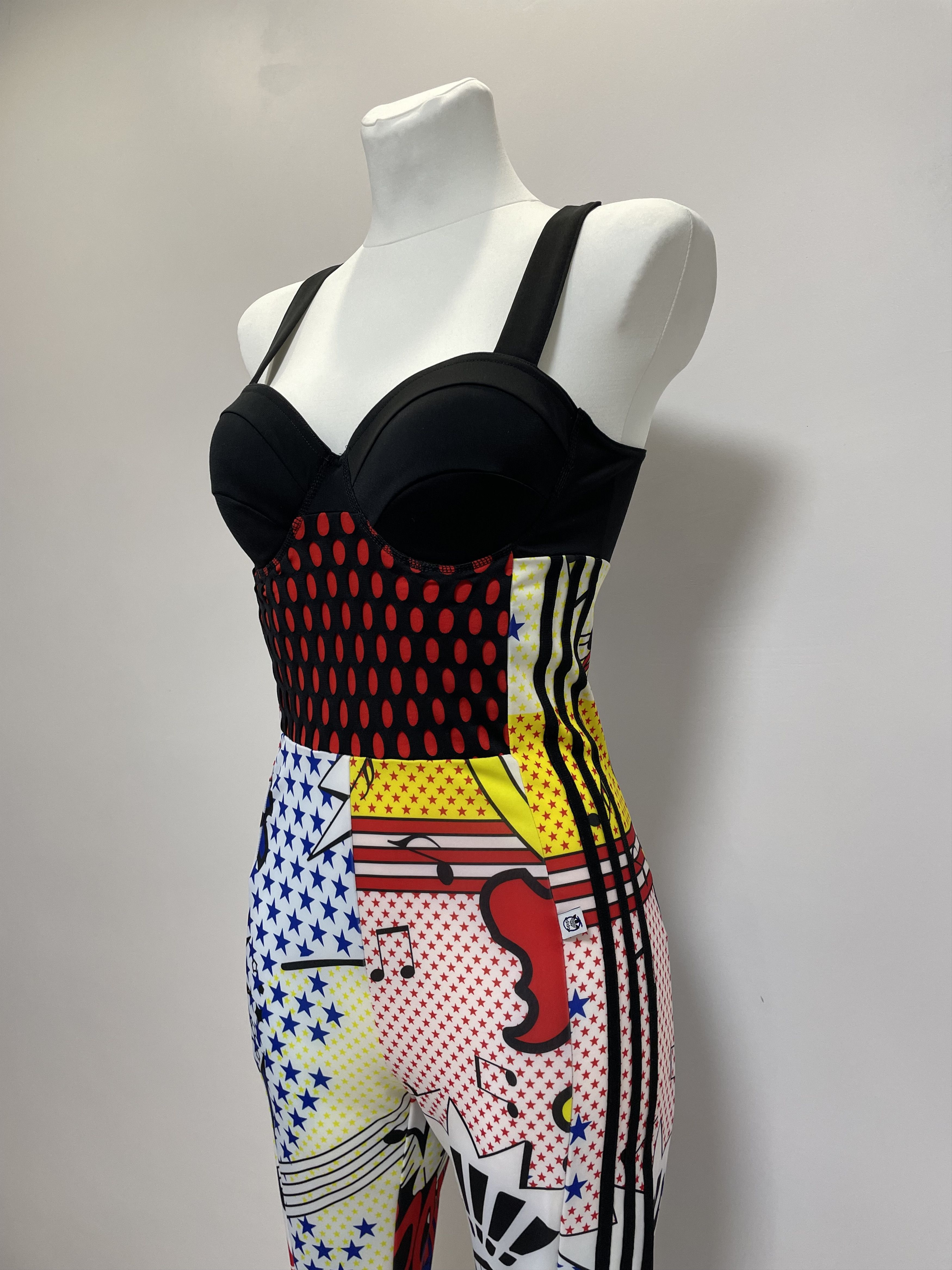 Adidas ADIDAS x RITA ORA Collab Jumpsuit Comic Catsuit Overall Size 28" / US 6 / IT 42 - 8 Thumbnail