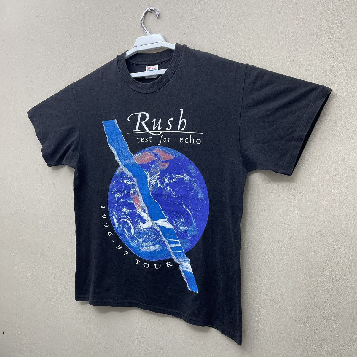 Band Tees Rush Band -Tshirt Vintage RUSH Test For Echo Tour 1996-97 Size US L / EU 52-54 / 3 - 3 Thumbnail