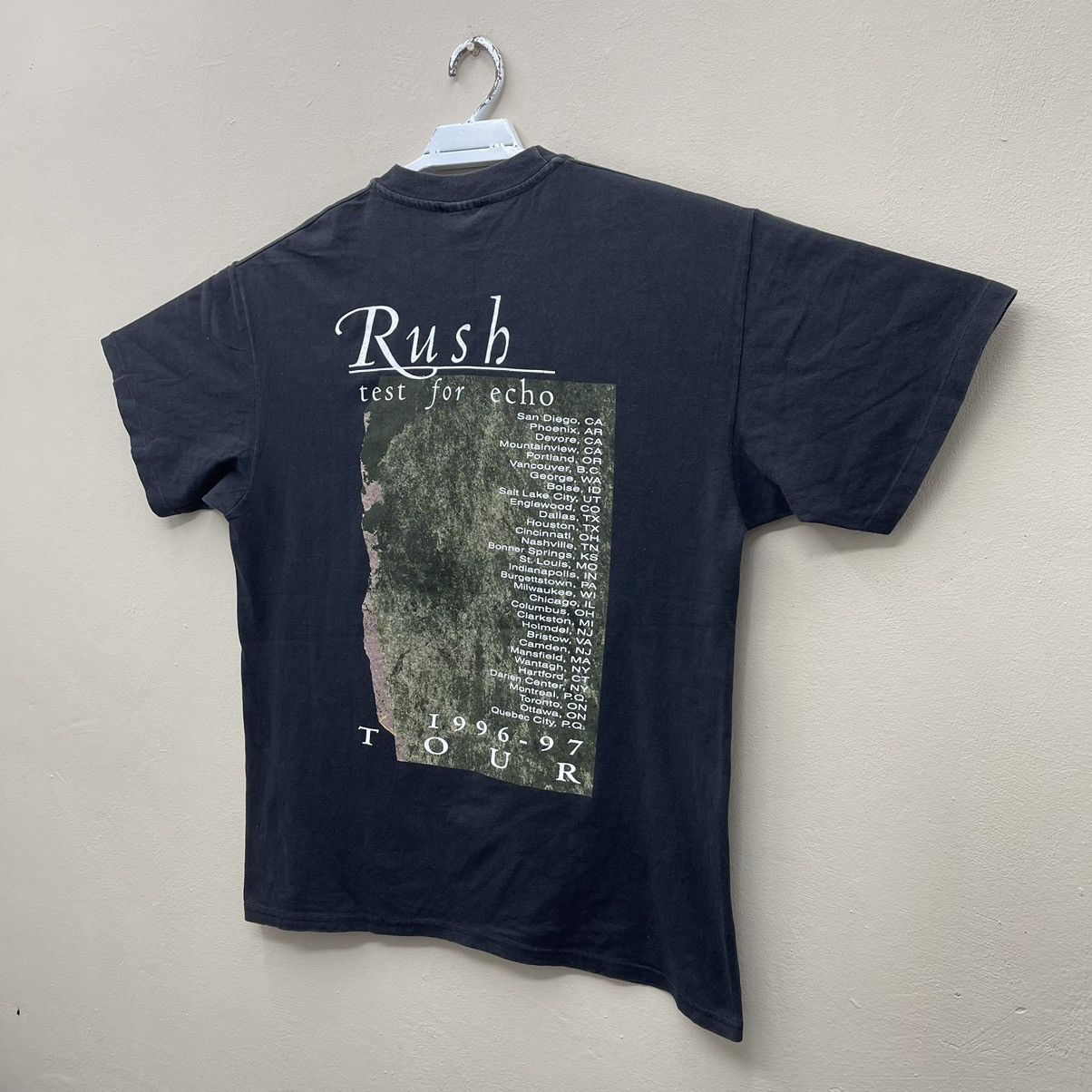 Band Tees Rush Band -Tshirt Vintage RUSH Test For Echo Tour 1996-97 Size US L / EU 52-54 / 3 - 4 Thumbnail