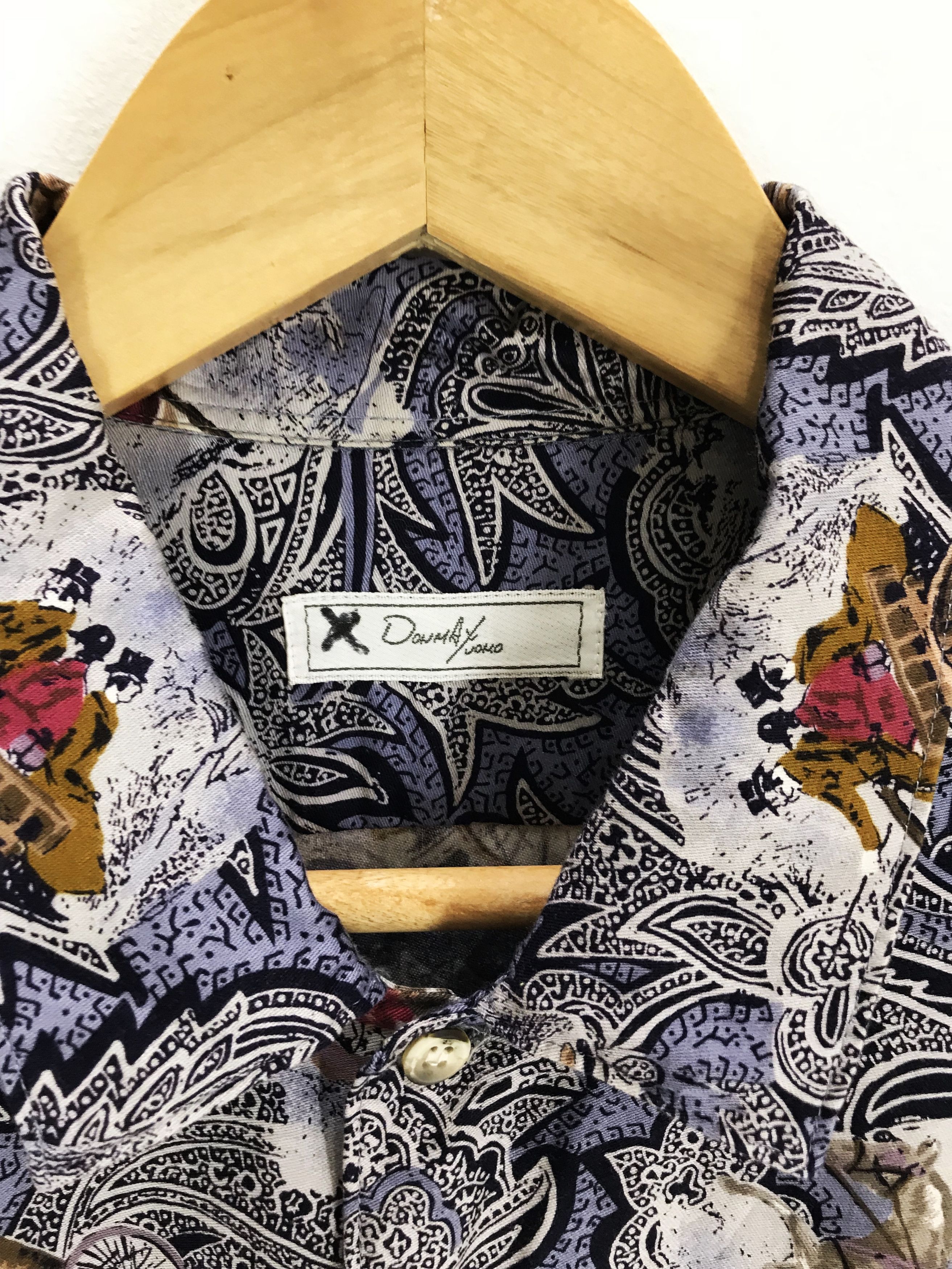 If Six Was Nine DOUMA UOMO Floral Flower Horse All Over Print Shirt Size US M / EU 48-50 / 2 - 6 Thumbnail